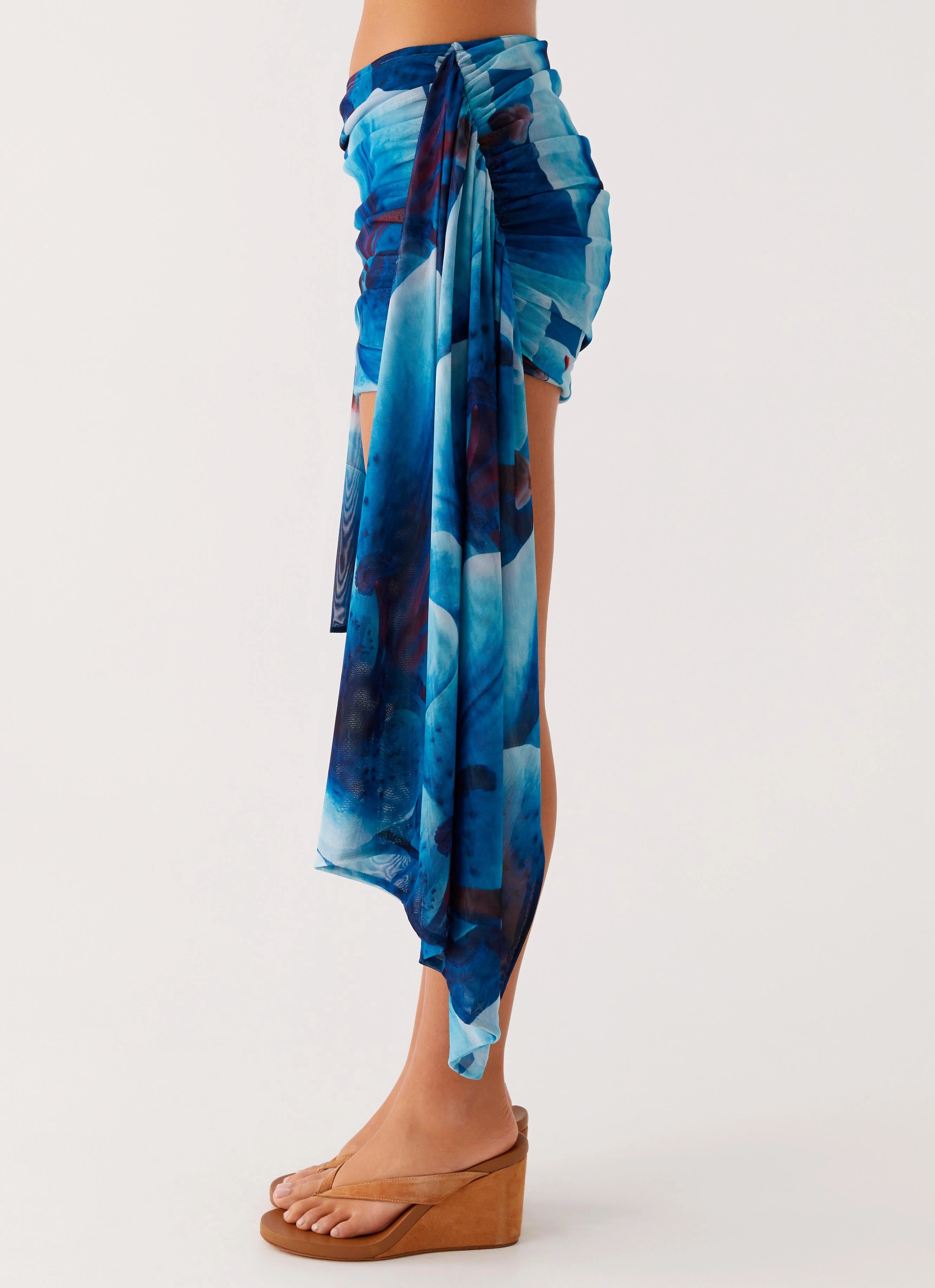 Timeless Comfort Tigerlily Micro Skirt - Turquoise Floral