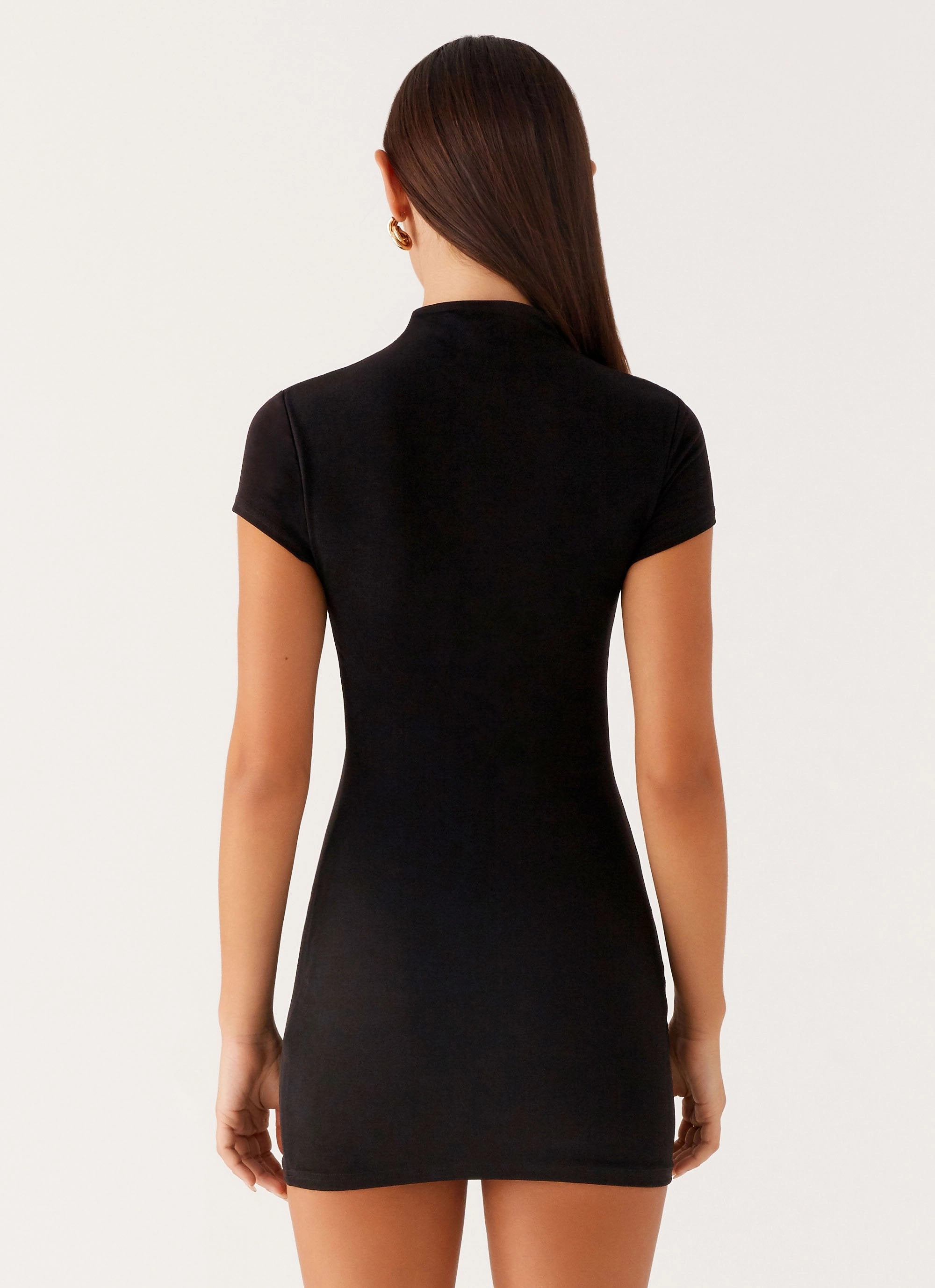 Time Capsule Cut Out Mini Dress - Black Chilly Weather Comfort