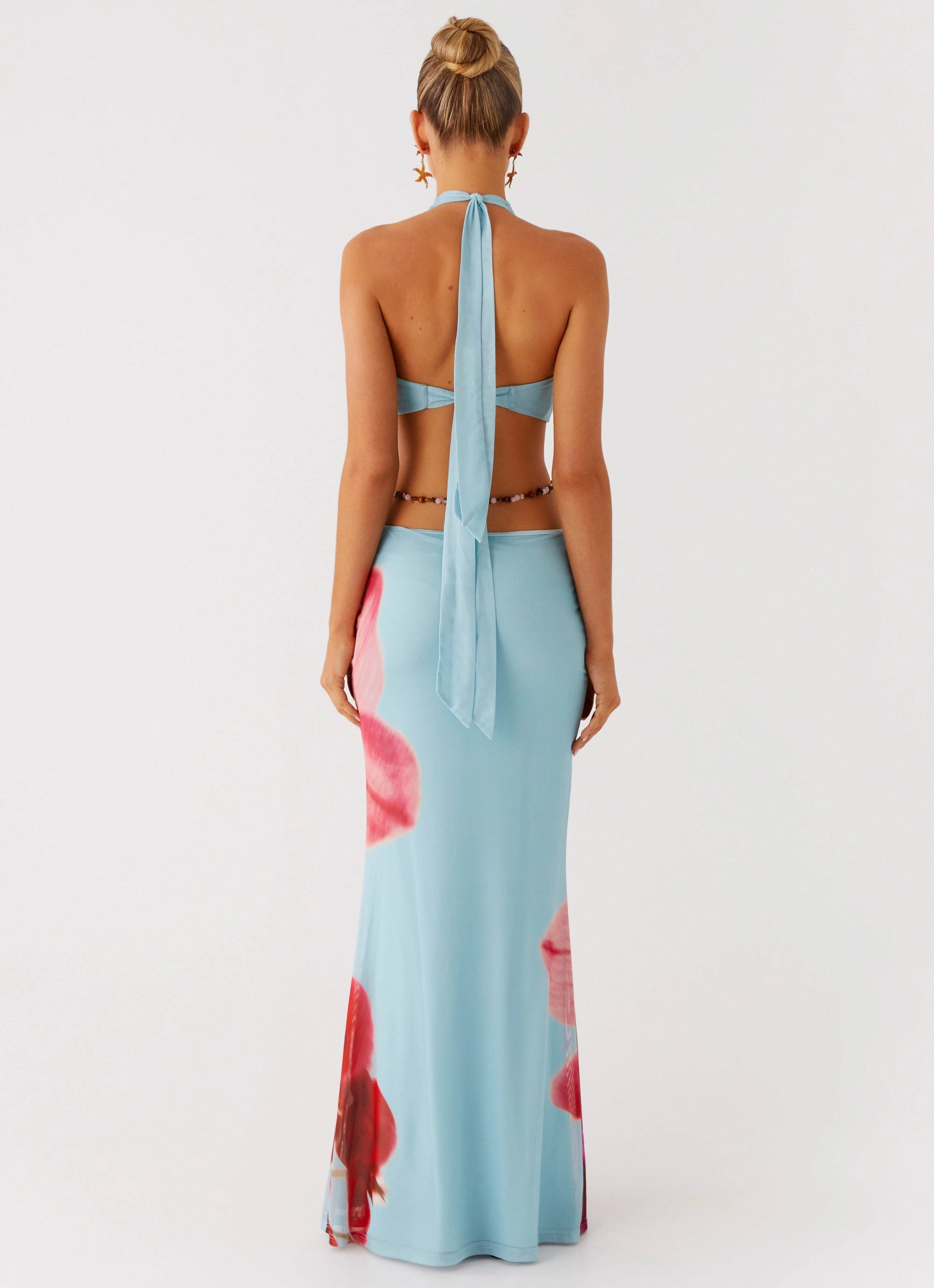Time To Dance Maxi Dress - Turquoise Bloom Social Ease Subtle Glam