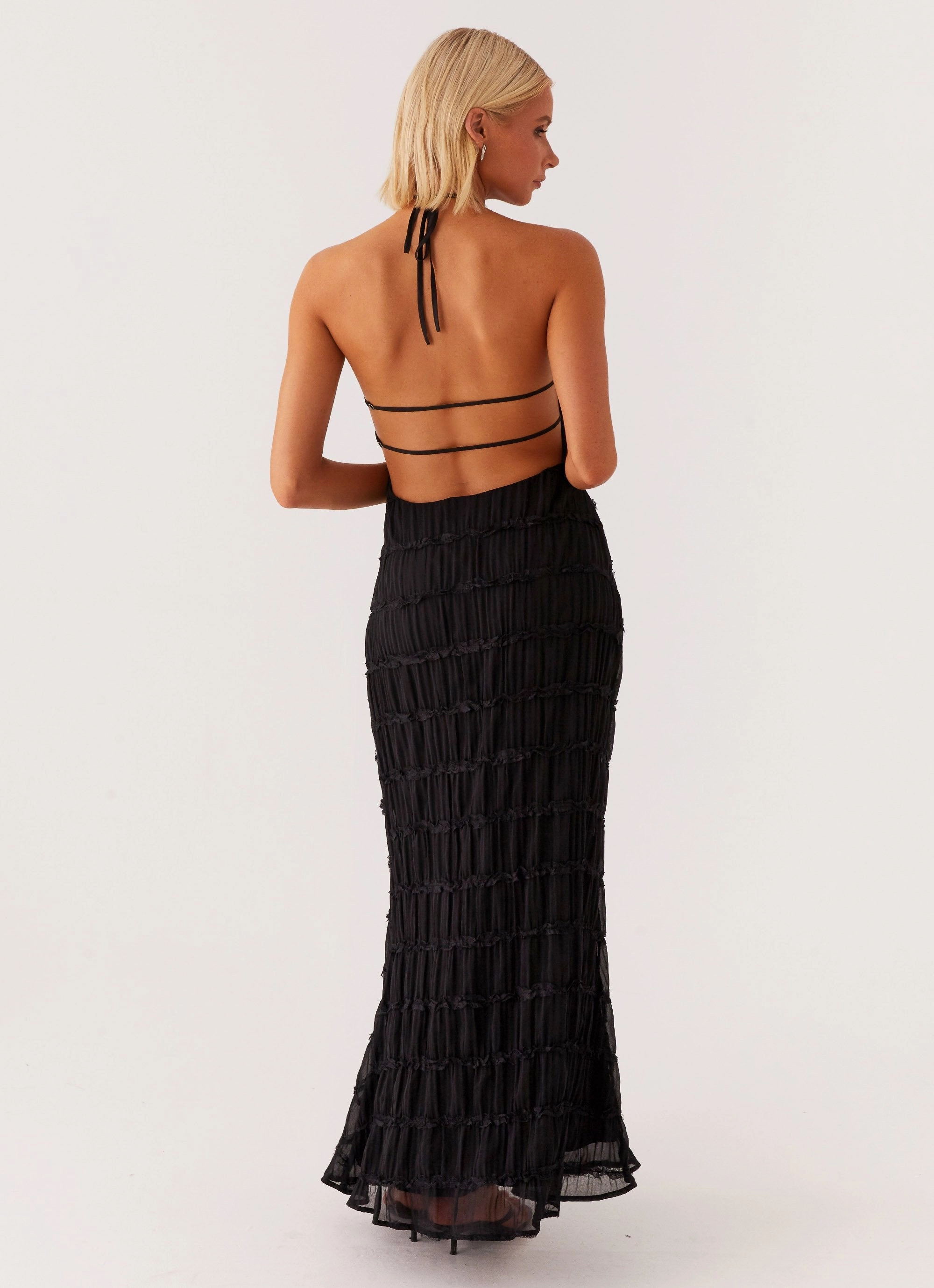 Aullie Maxi Dress - Black All Gender Fit Casual Style Wear