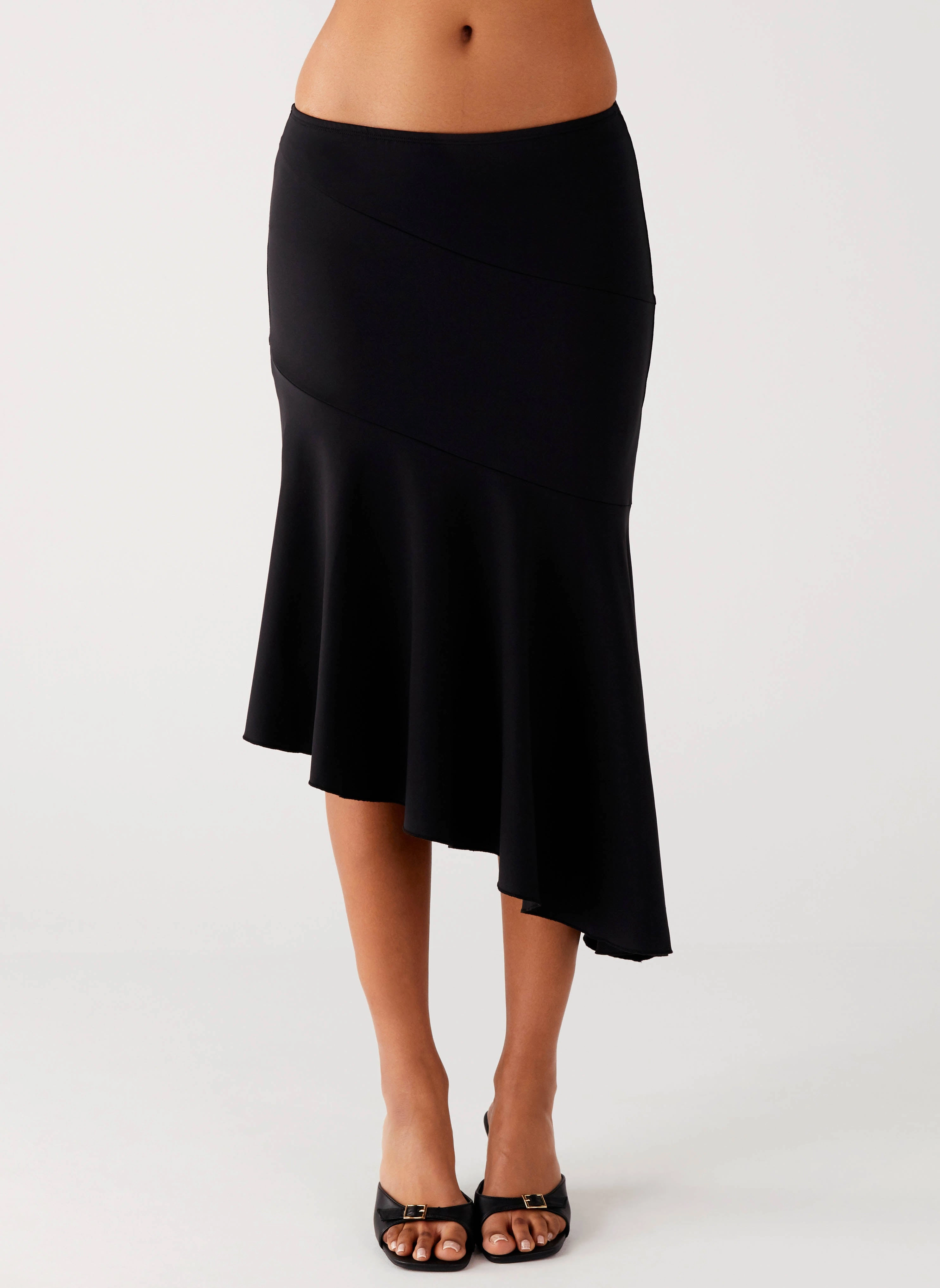 Wonderlust Midi Skirt - Black Comfort Layer Wear