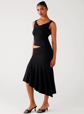 Breathable Motion Wonderlust Midi Skirt - Black
