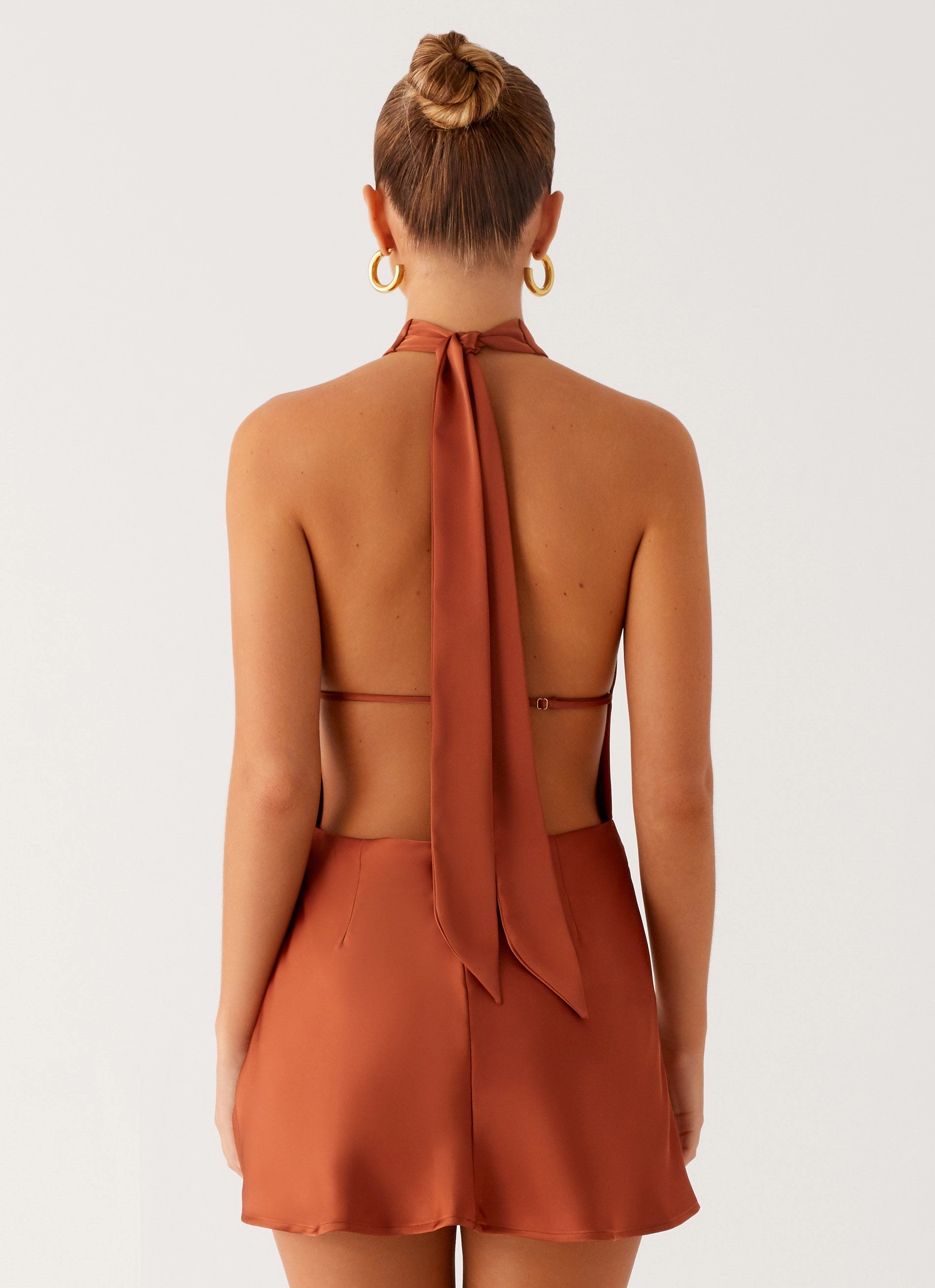 Golden Dunes Mini Dress - Rust Mix-And-Match Soft Silhouette
