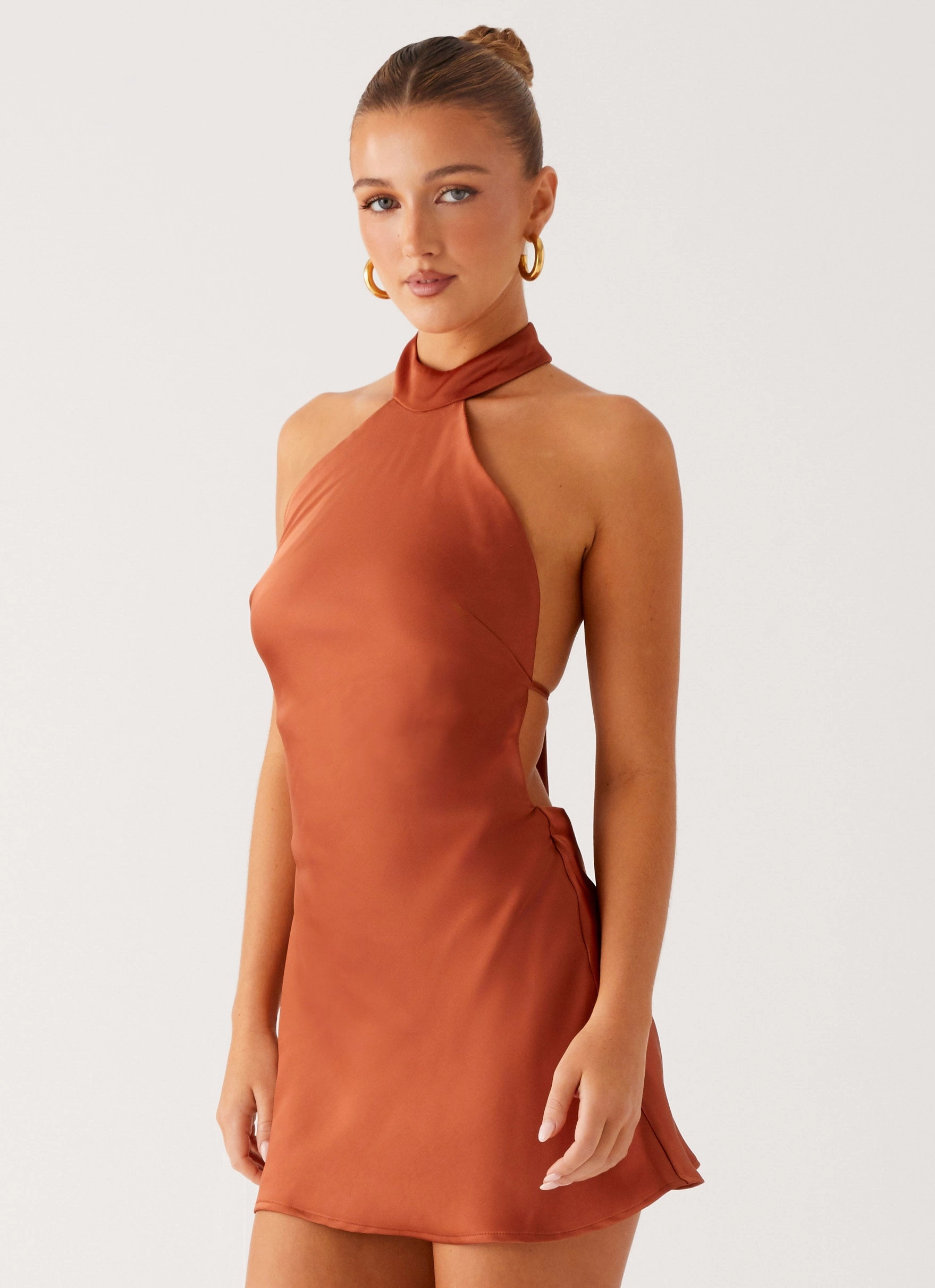 Golden Dunes Mini Dress - Rust All-day style Belt Waist