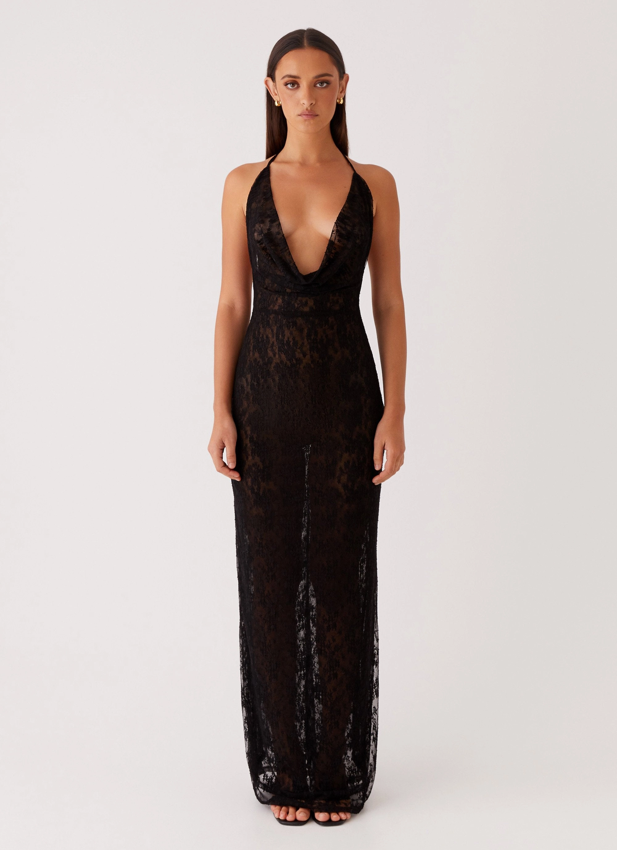 Pure Stitch Champagne Coastline Maxi Dress - Black