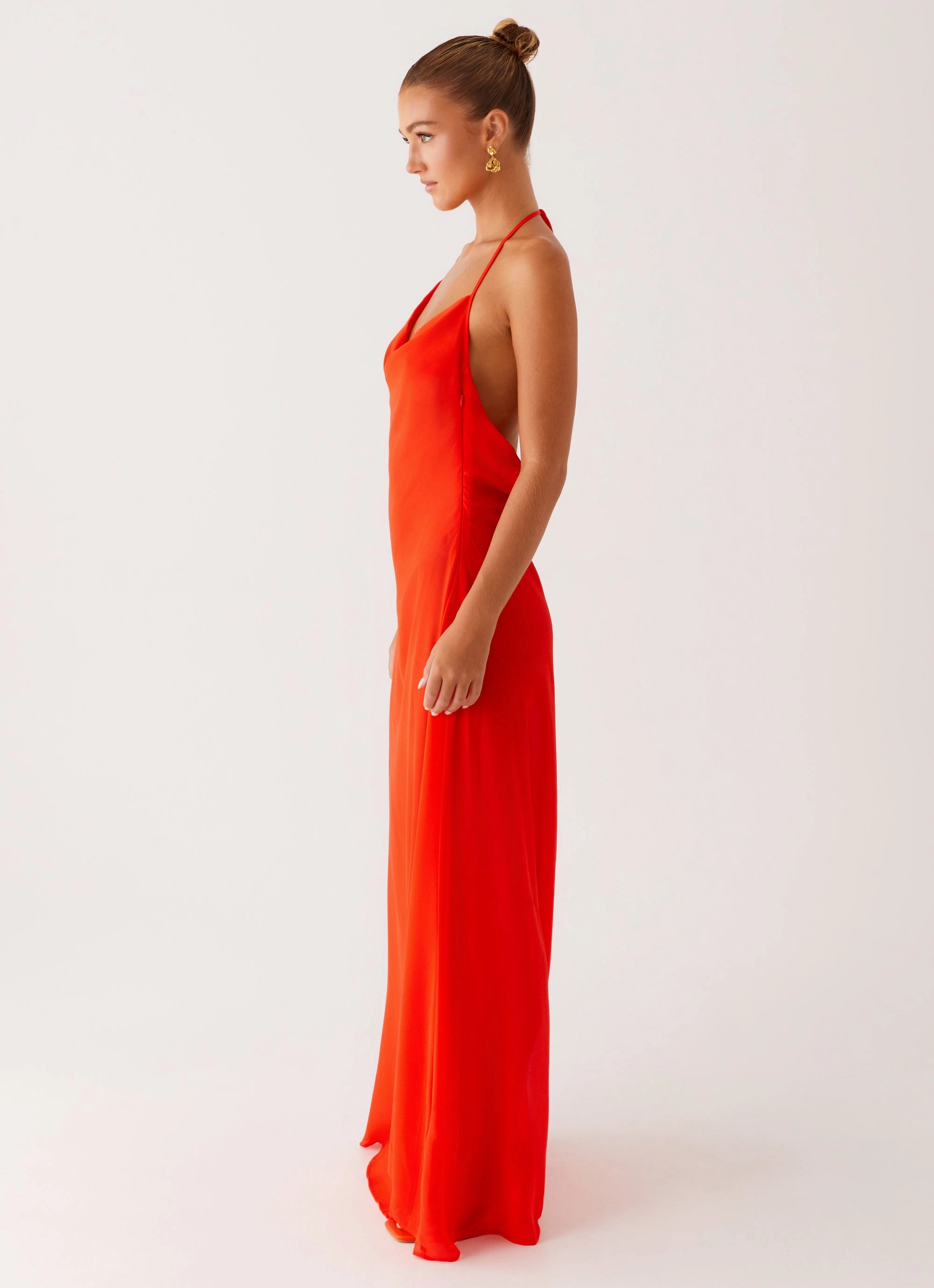 Fantasy Maxi Dress - Orange Cool Structure Effortless Fit