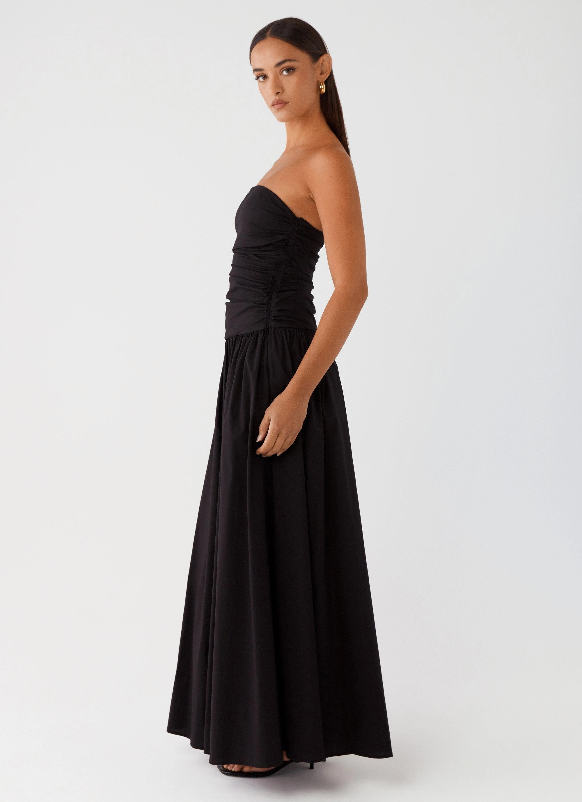Perfectly Fitted Carmel Maxi Dress - Black