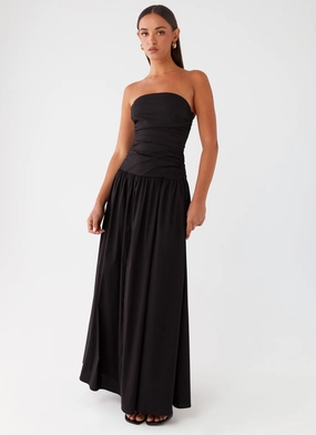 Perfect Layering Carmel Maxi Dress - Black