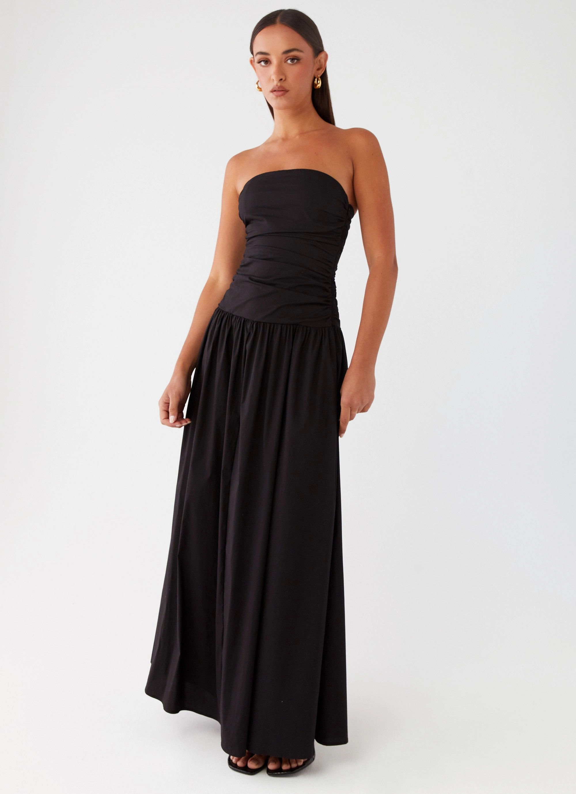 Perfect Layering Carmel Maxi Dress - Black
