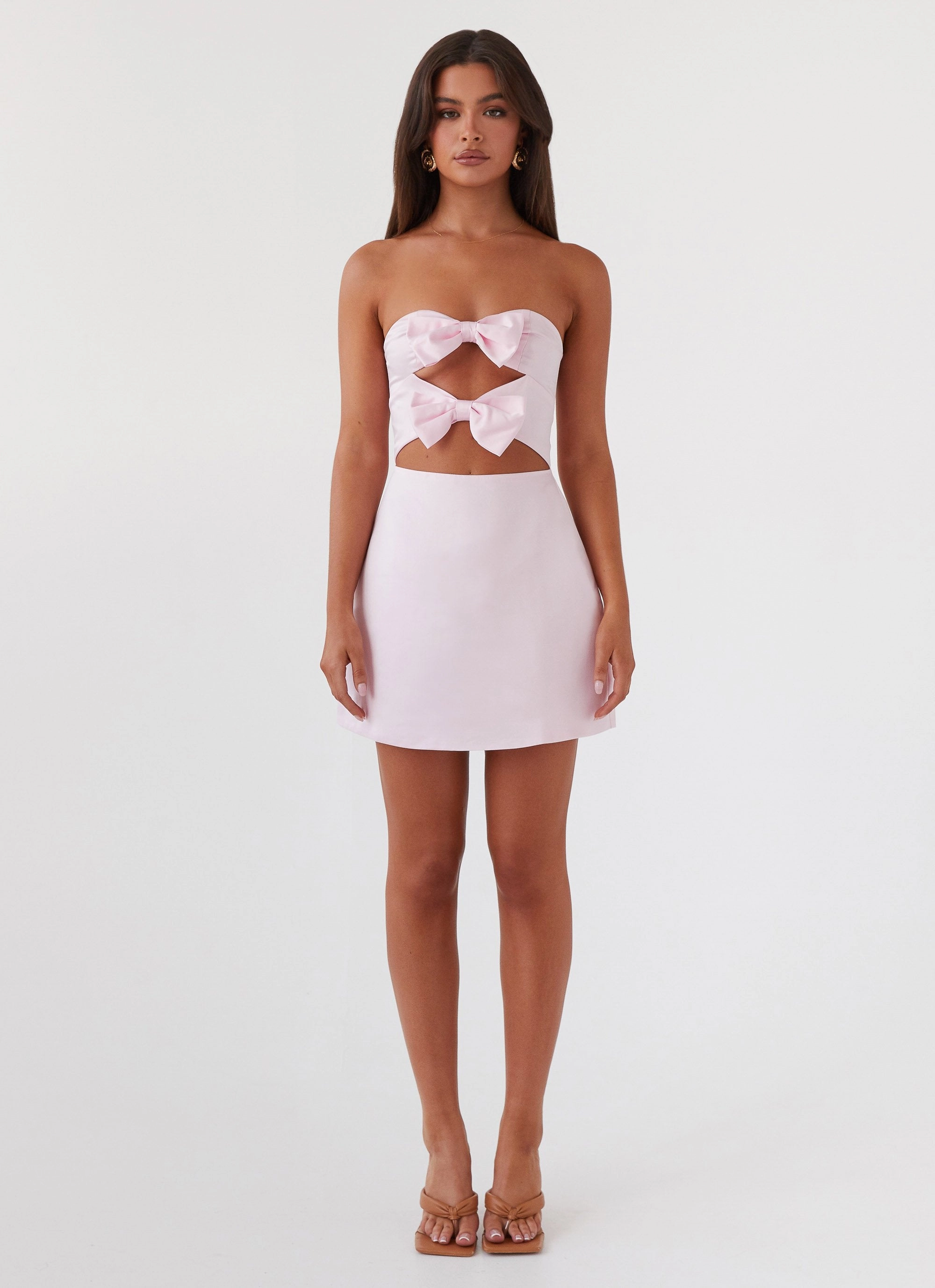 Fresh Flow Girl Crush Bow Mini Dress - Pink