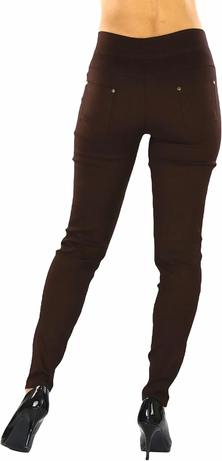 ToBeInStyle Women's Stylish Stretchy Twill Skinny Jeggings Pants