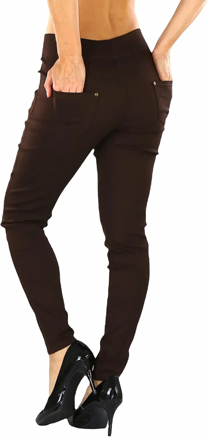 ToBeInStyle Women's Stylish Stretchy Twill Skinny Jeggings Pants
