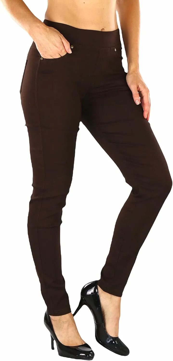 ToBeInStyle Women's Stylish Stretchy Twill Skinny Jeggings Pants