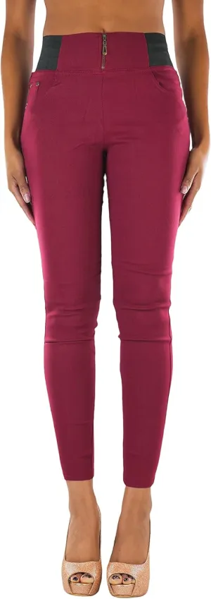 ToBeInStyle Women's Stylish Stretchy Twill Skinny Jeggings Pants