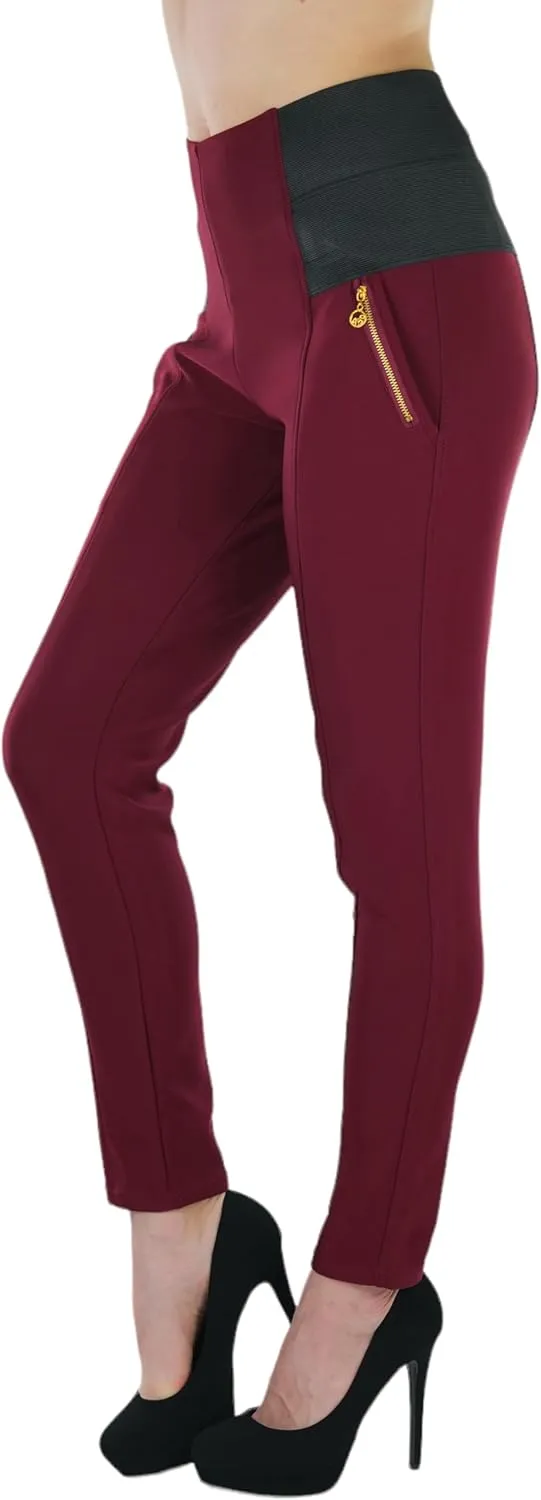 ToBeInStyle Women's Stylish Stretchy Twill Skinny Jeggings Pants