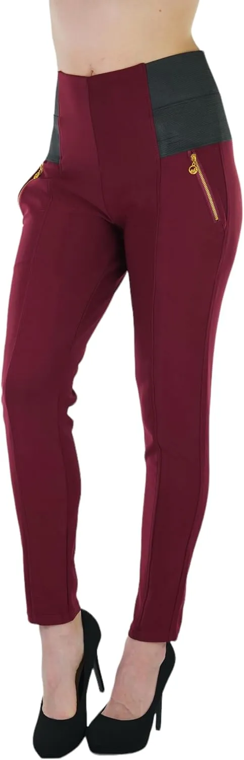 ToBeInStyle Women's Stylish Stretchy Twill Skinny Jeggings Pants