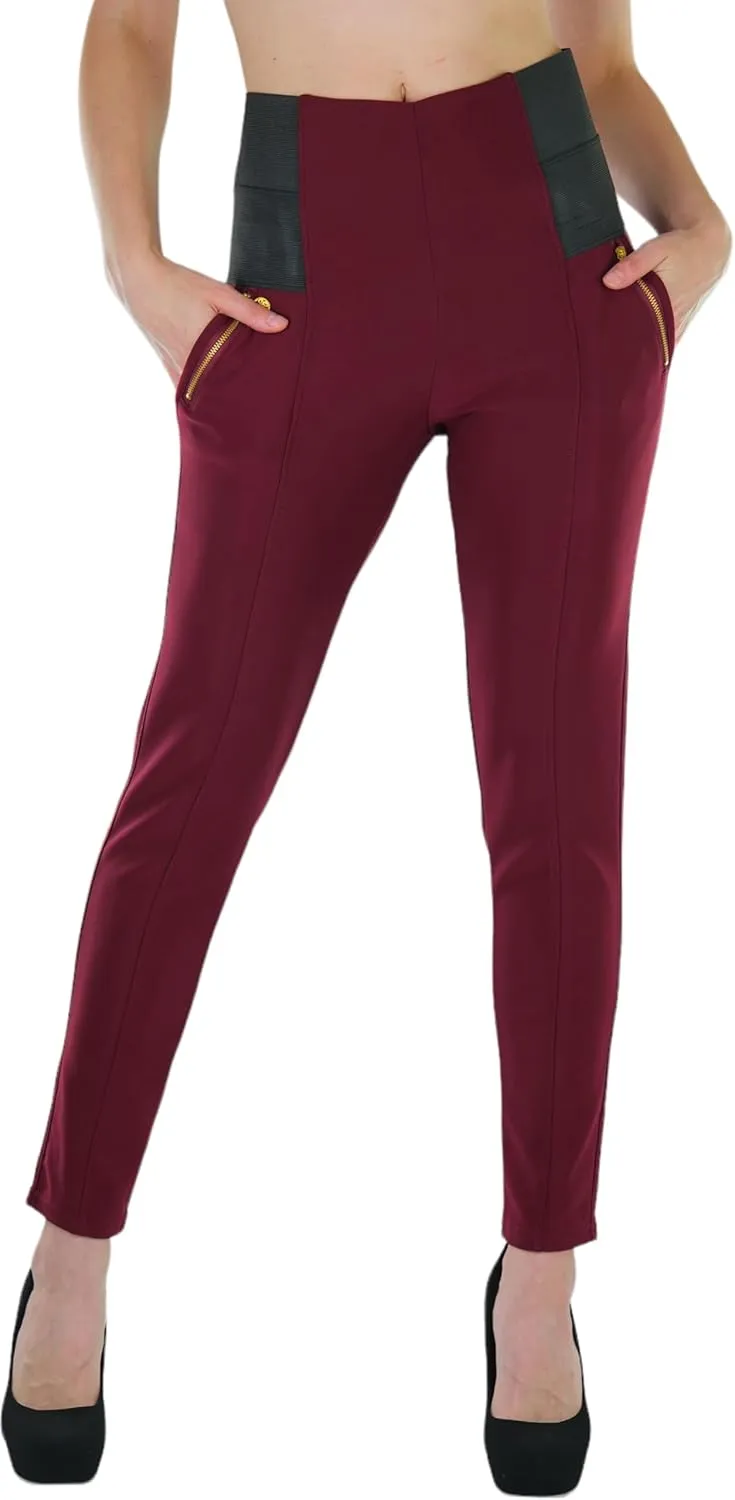 ToBeInStyle Women's Stylish Stretchy Twill Skinny Jeggings Pants