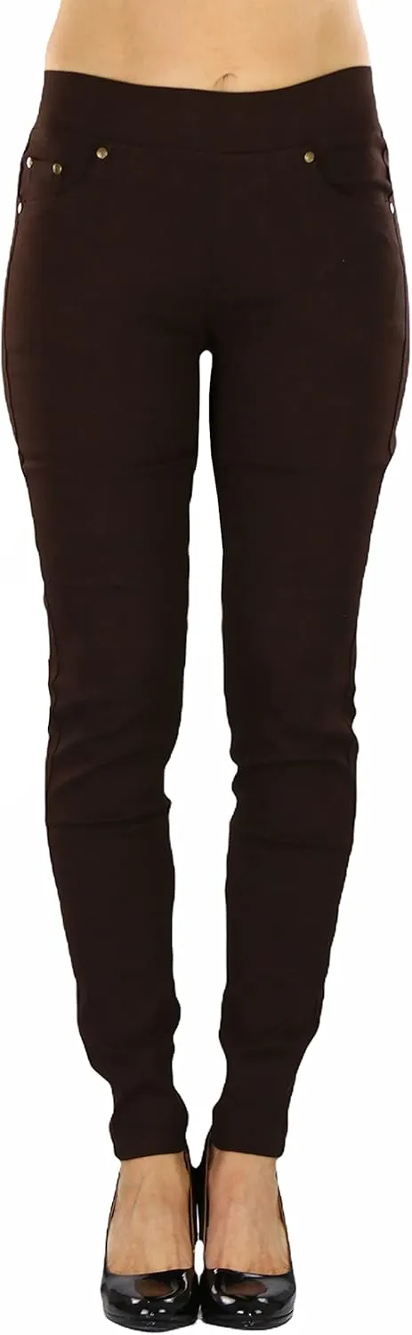 ToBeInStyle Women's Stylish Stretchy Twill Skinny Jeggings Pants