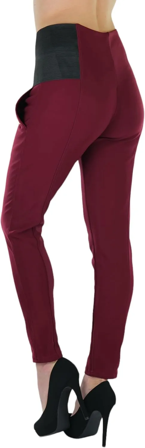 ToBeInStyle Women's Stylish Stretchy Twill Skinny Jeggings Pants