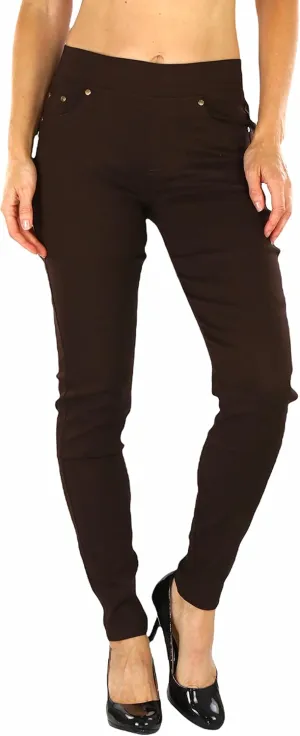 ToBeInStyle Women's Stylish Stretchy Twill Skinny Jeggings Pants