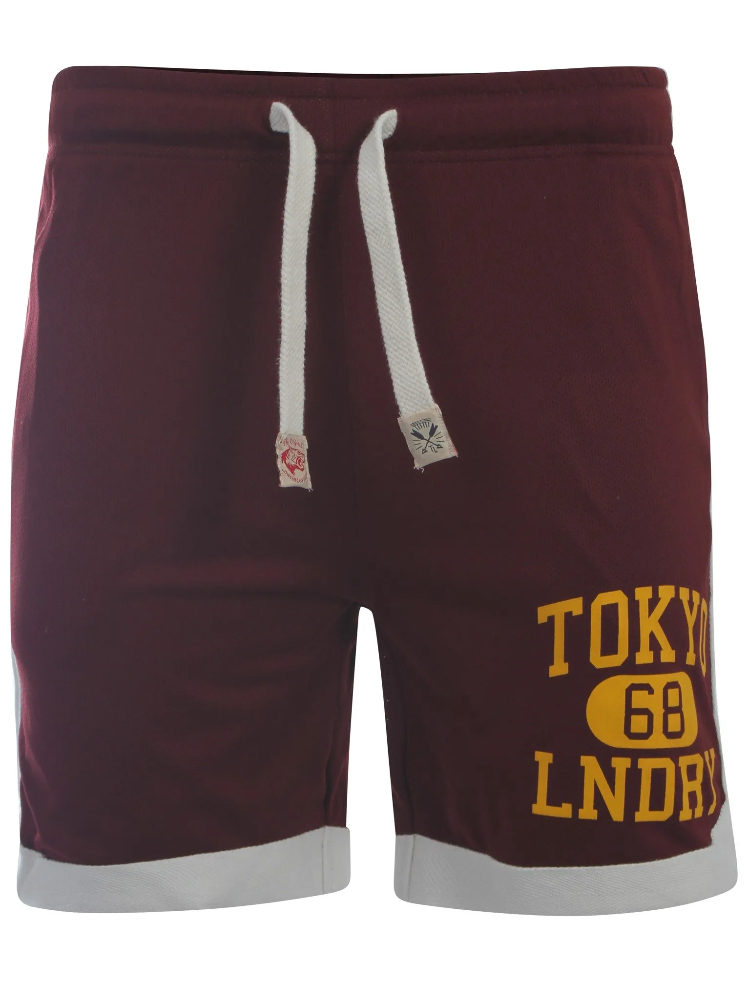 Tokyo Laundry Westbrook oxblood basketball shorts