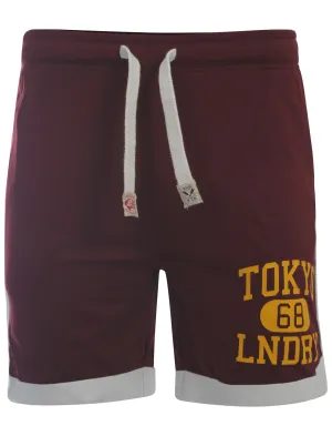 Tokyo Laundry Westbrook oxblood basketball shorts