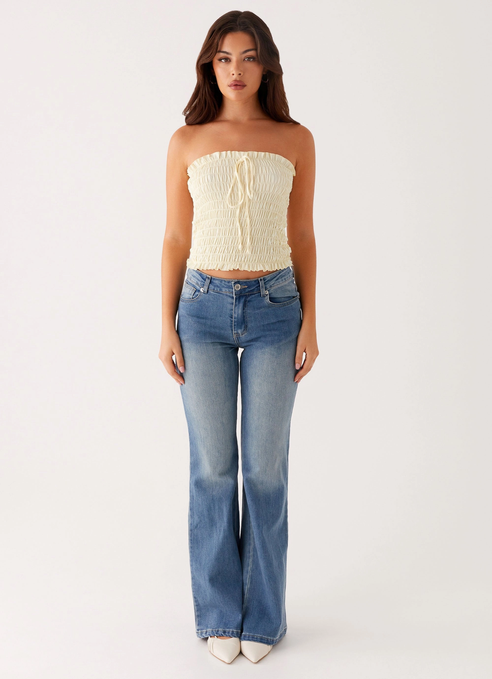 Tomi Bootleg Denim Jeans - Vintage Blue City Wear