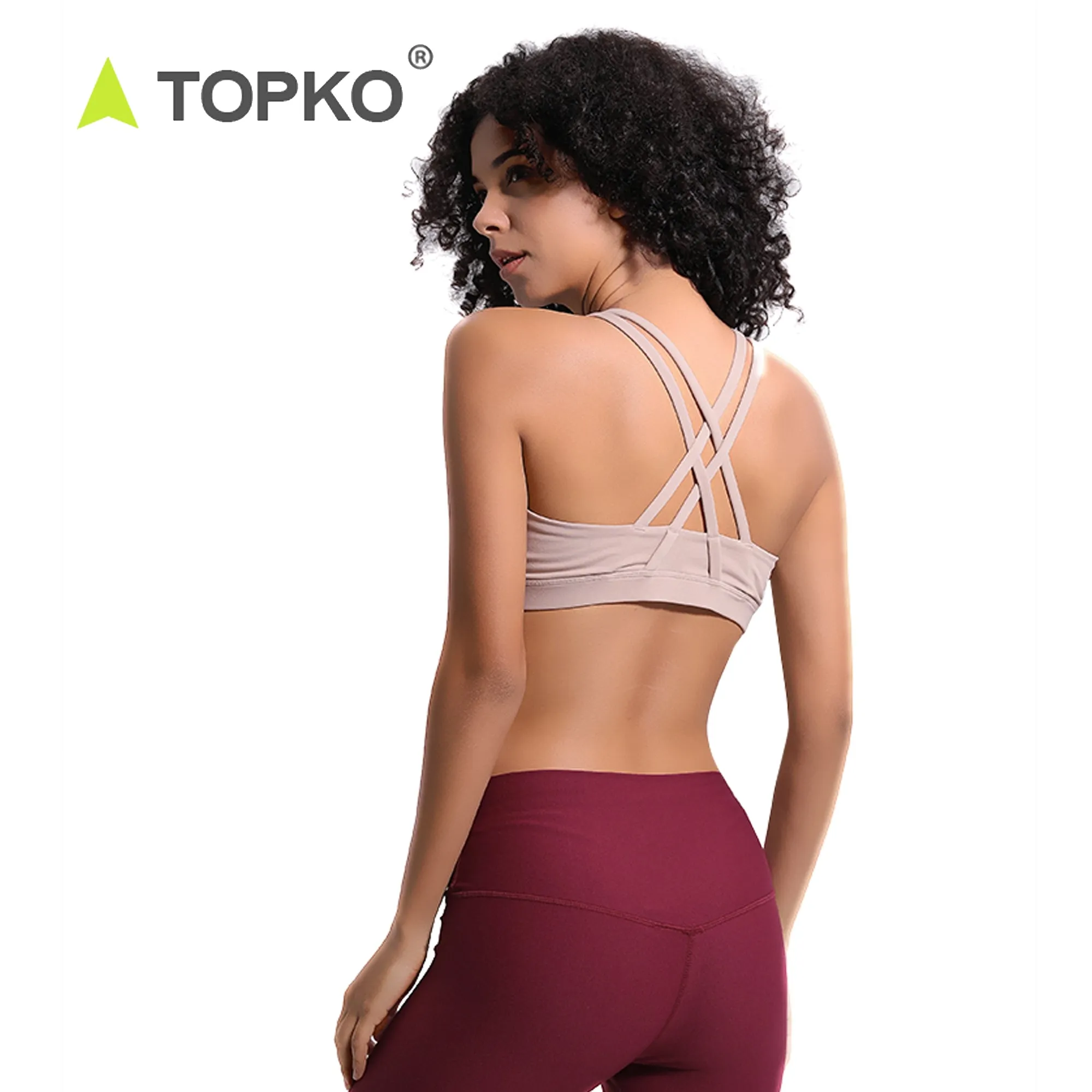 TOPKO YOGA Strappy Sports Bras for Women