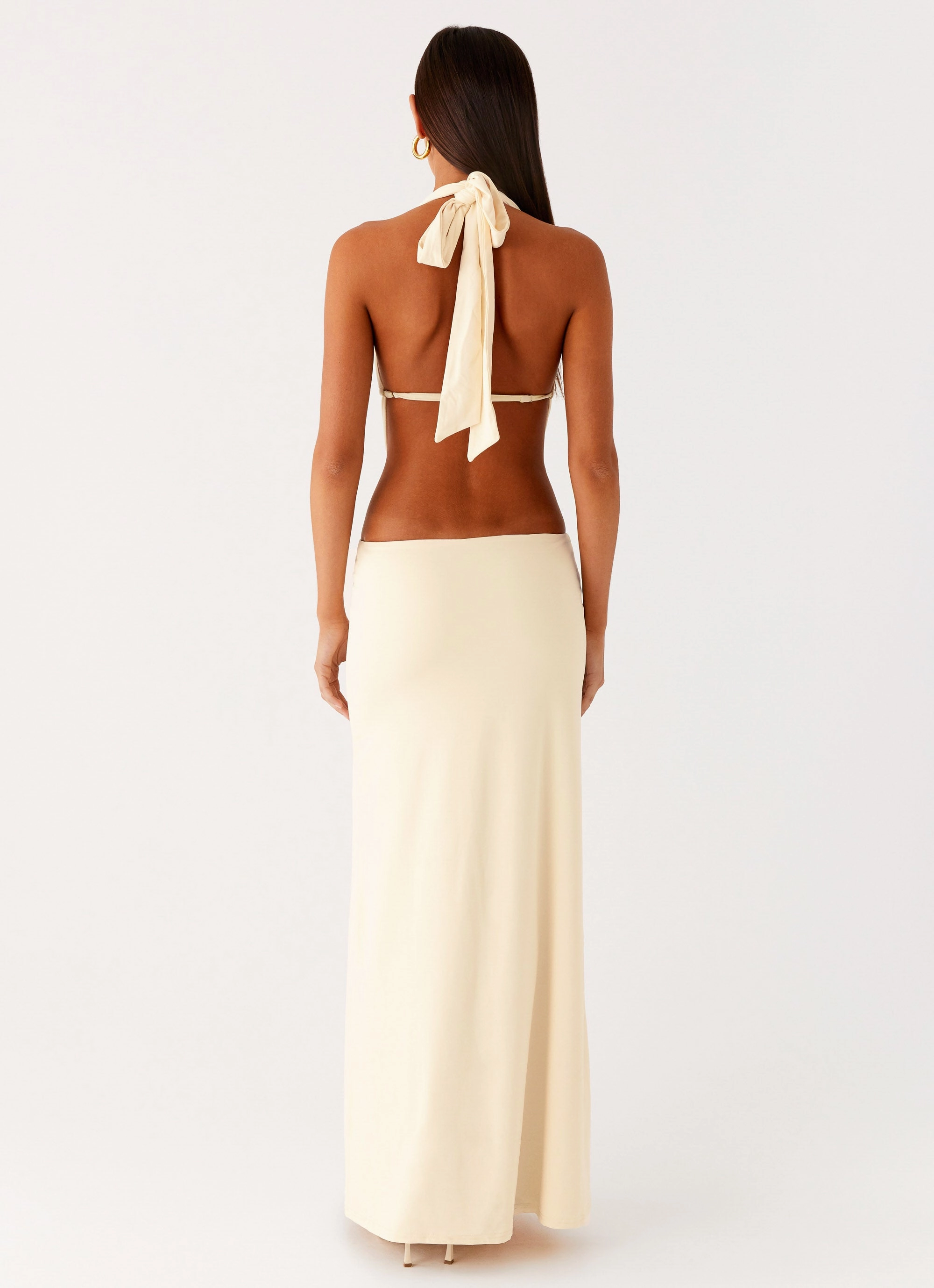 Torina Halter Maxi Dress - Lemon Perfect Shape