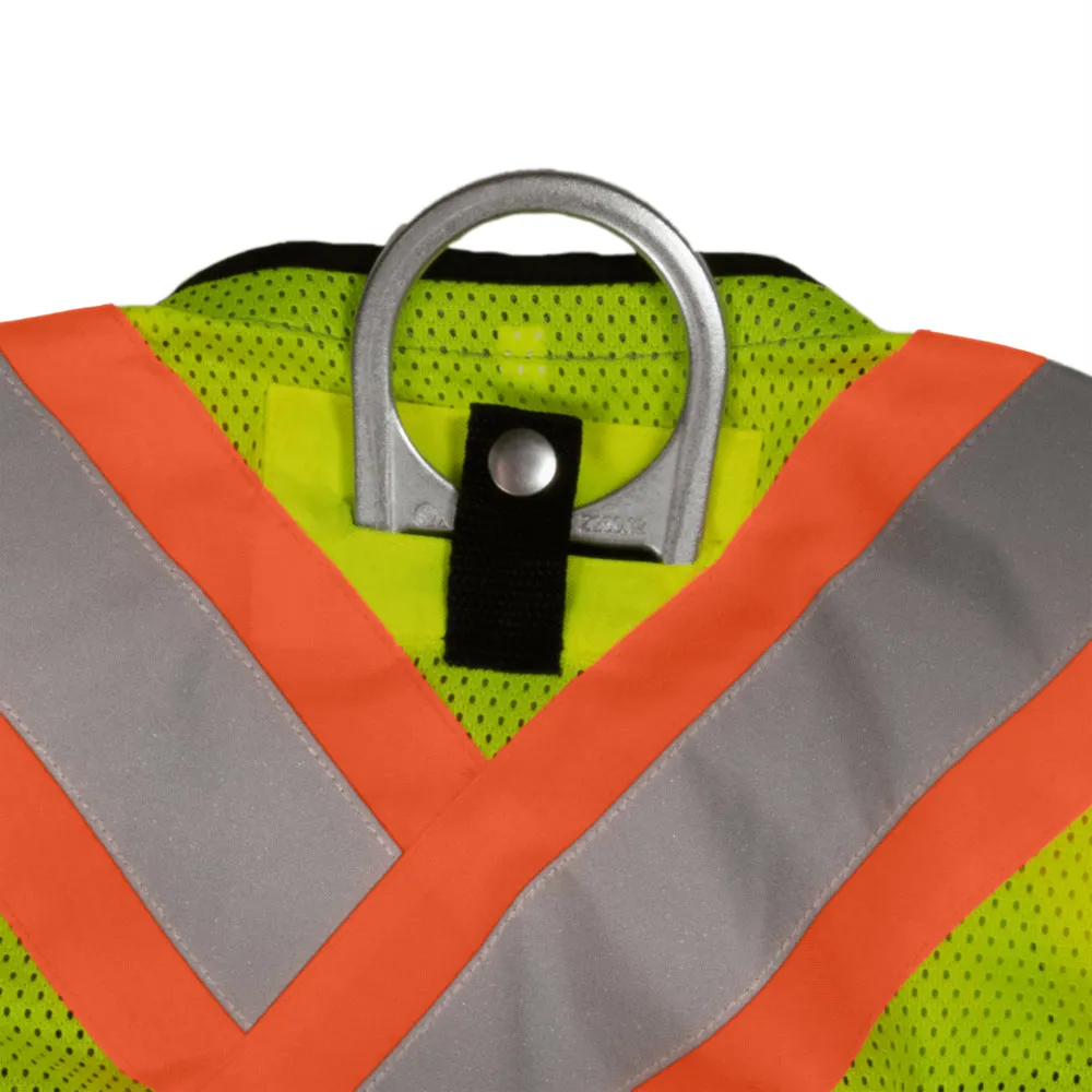 Tough Duck® Hi Vis Harness Compatible Safety Vest - X-Back - ANSI Class 2 - SV09