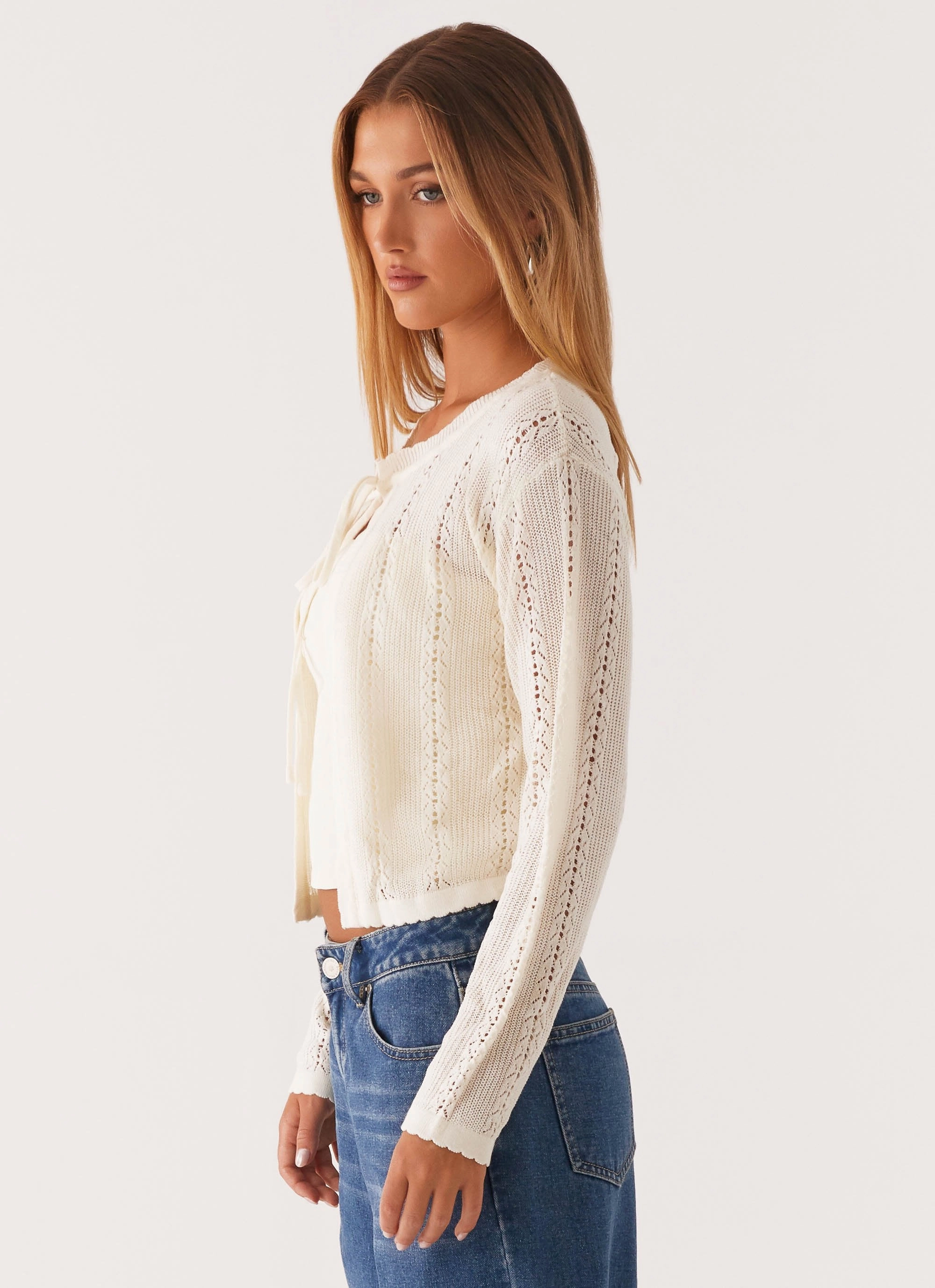 High Loft Insulation Eco Friendly Coatings Tough Love Knit Cardigan - White