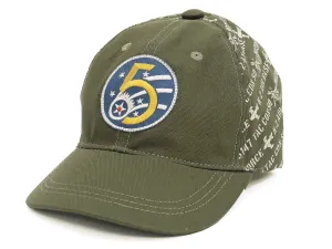 TOYS McCOY Cap Men's US Military Fifth Air Force Twill Cotton Hat TMA2214 Olive