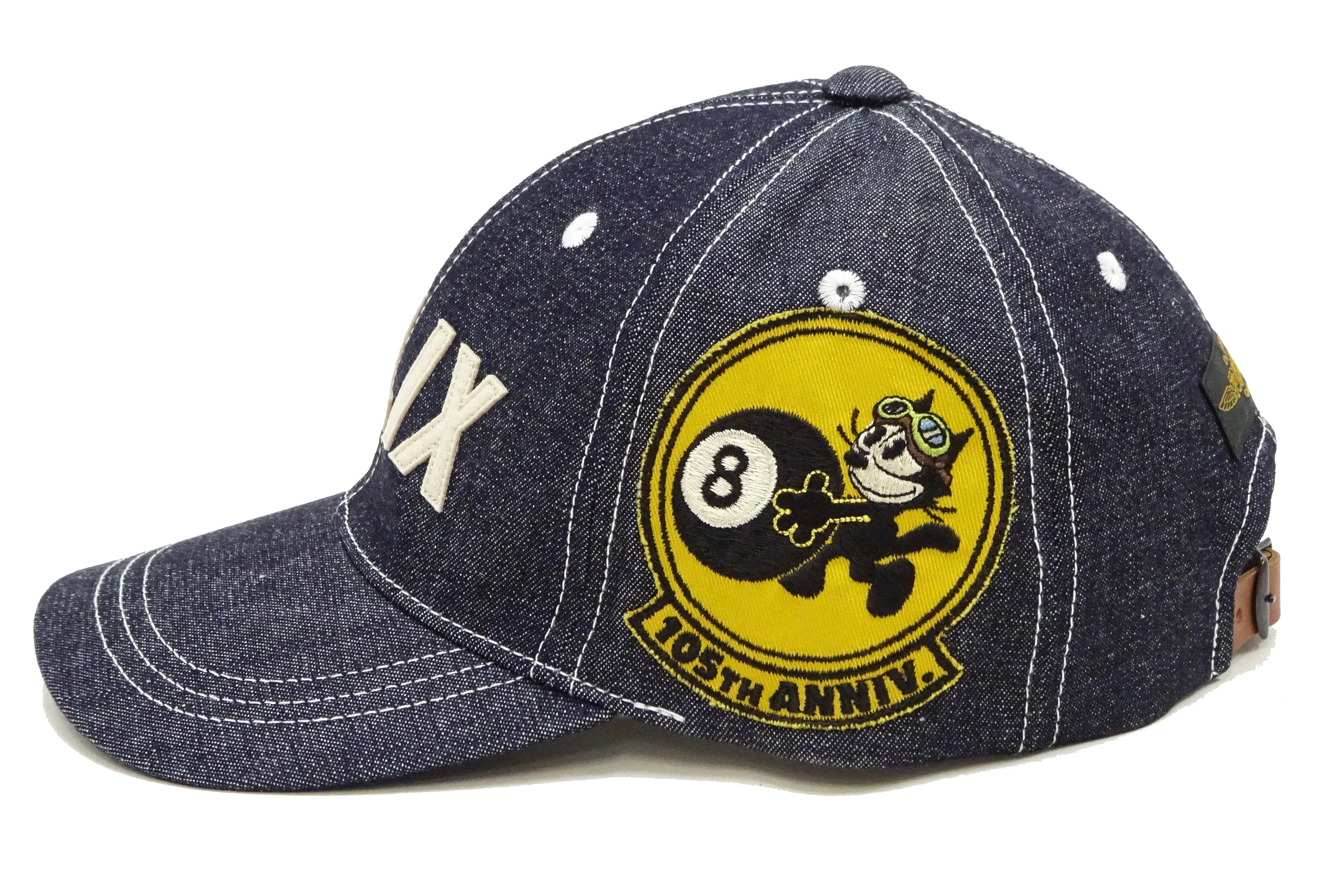 TOYS McCOY Denim Cap Men's Felix the Cat Denim Baseball Hat TMA2401 Deep Blue Indigo