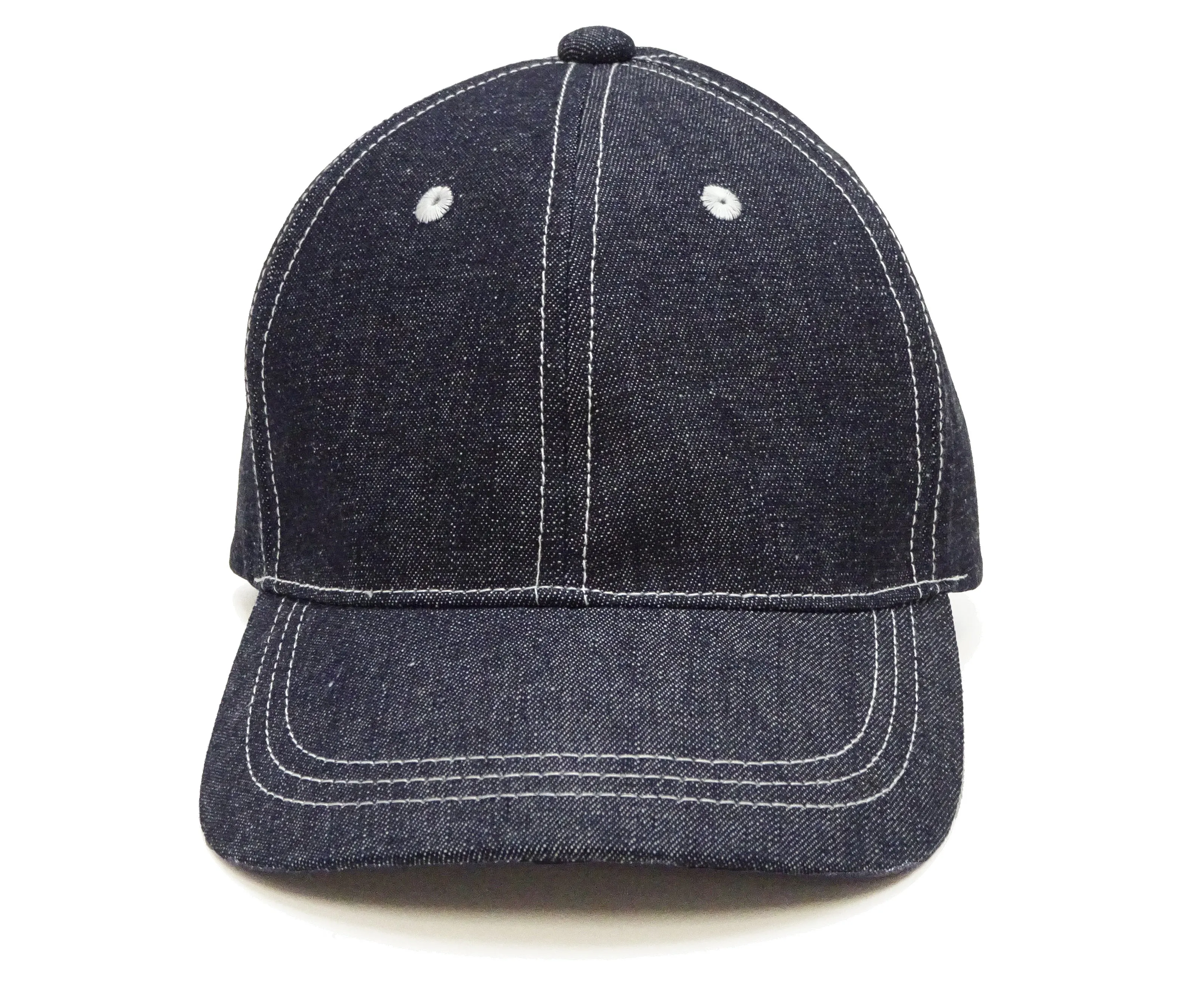 TOYS McCOY Plain Denim Cap Men's Casual Basic Denim Trucker Hat Without Mesh TMA2325 Deep Blue Indigo