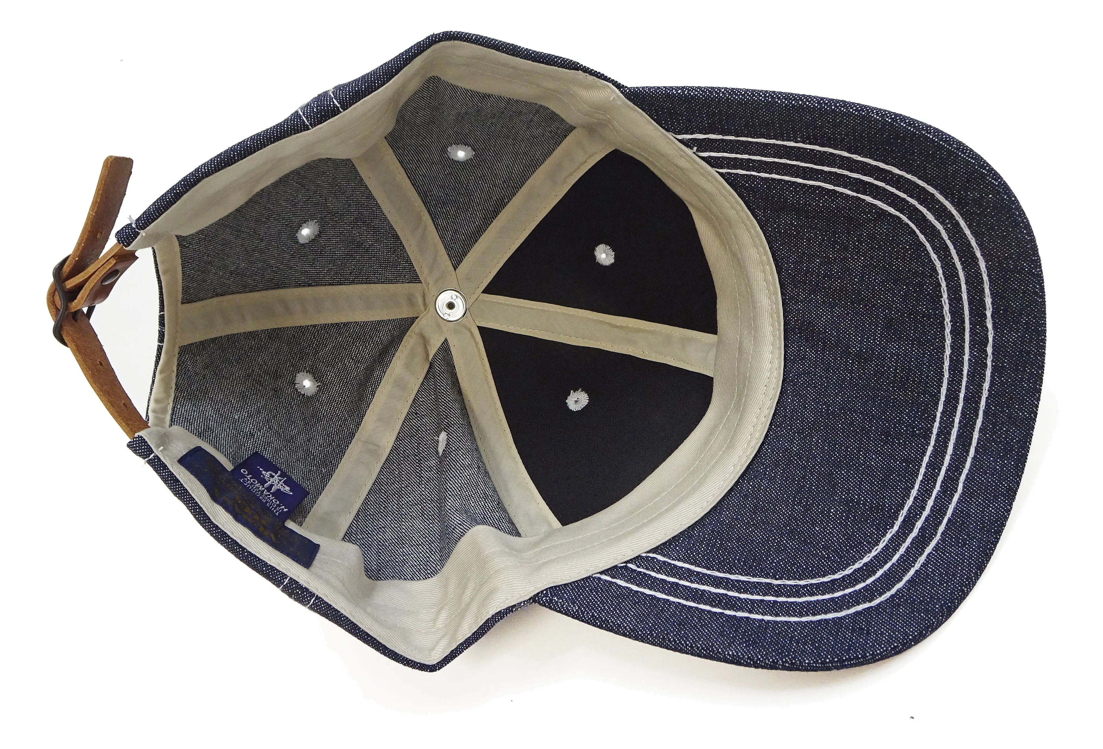 TOYS McCOY Plain Denim Cap Men's Casual Basic Denim Trucker Hat Without Mesh TMA2325 Deep Blue Indigo