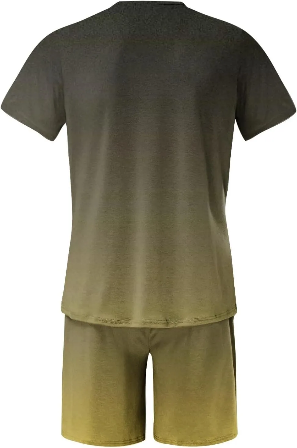 Track Suits for Men Set Short Sleeve Coconut Tree Print Gradient Shirt and Shorts 2 Piece Outfits Summer Casual Workout Sets