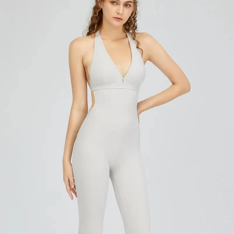 Trend4us Backless One Piece Yoga Jumpsuit