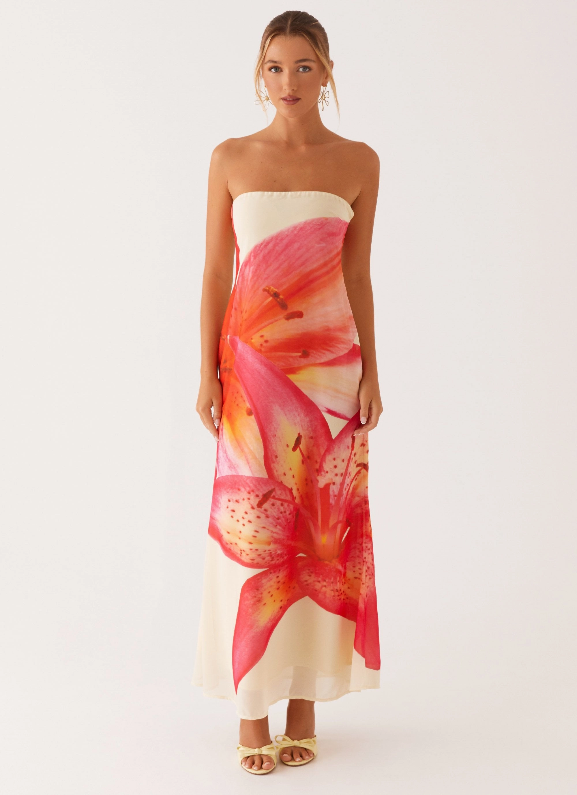 Day Chic Fashion Fit Darcy Maxi Dress - Yellow Floral