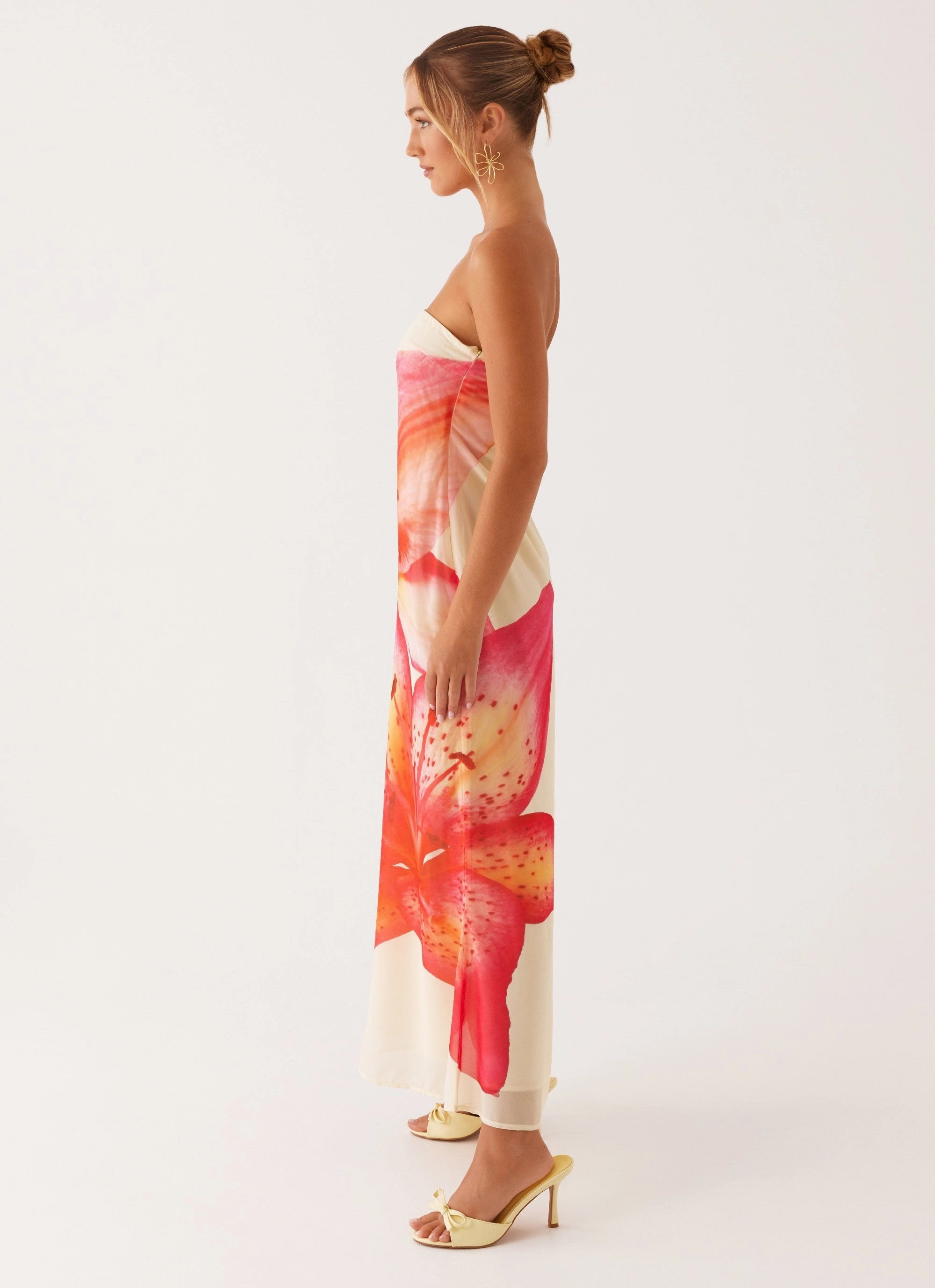 Bold Patterns Street Ready Darcy Maxi Dress - Yellow Floral