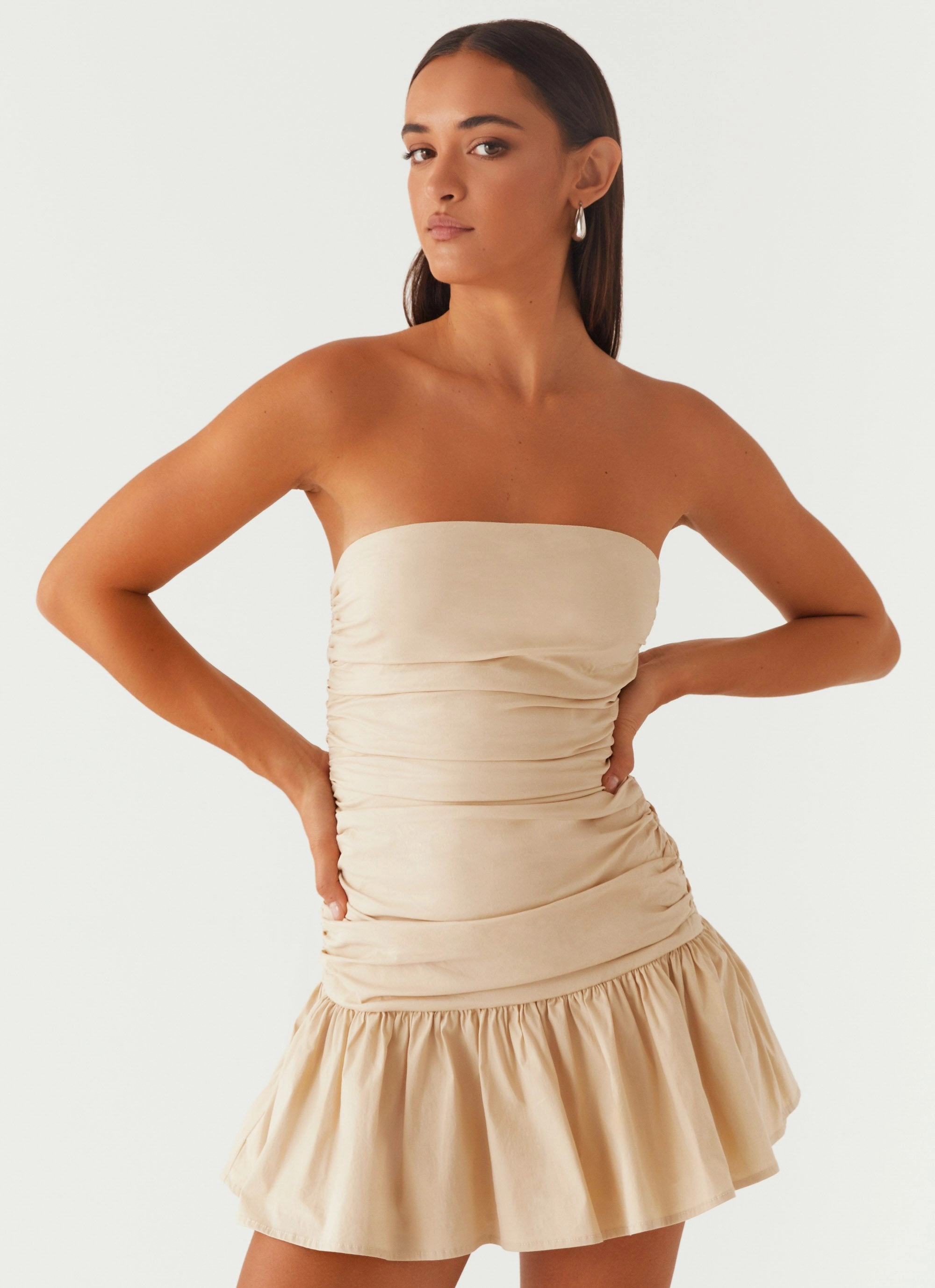 Luxury Feel Carmel Mini Dress - Ivory
