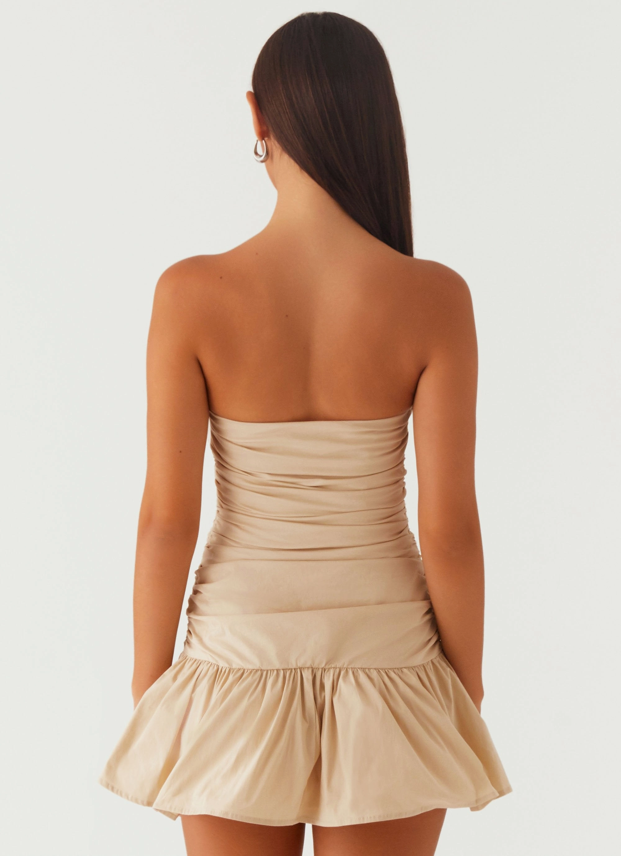Romantic-Style Carmel Mini Dress - Ivory