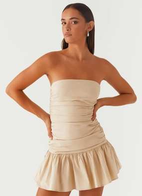 Luxury Feel Carmel Mini Dress - Ivory