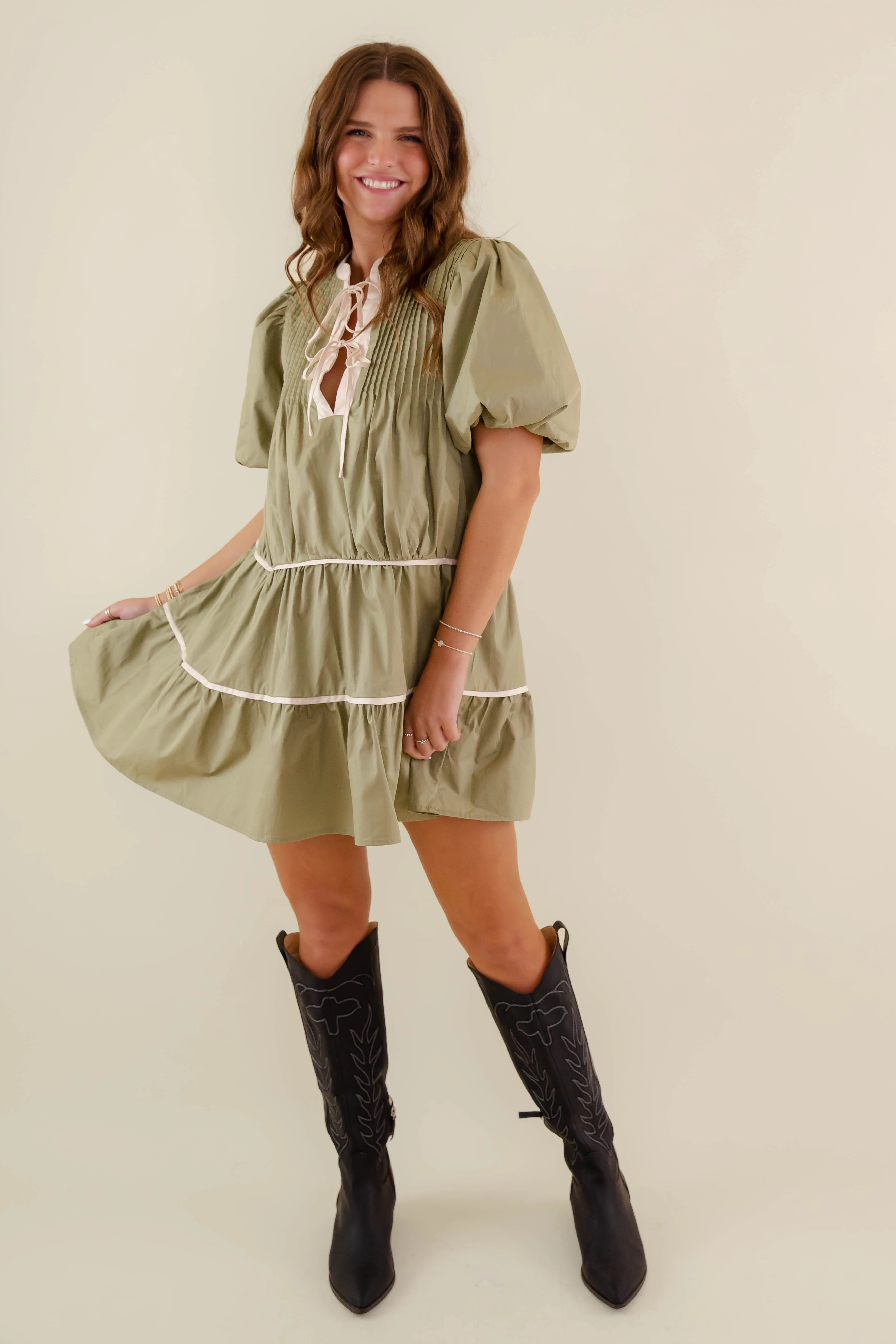 Social Charm Fall Ready Falling Into Place Dress