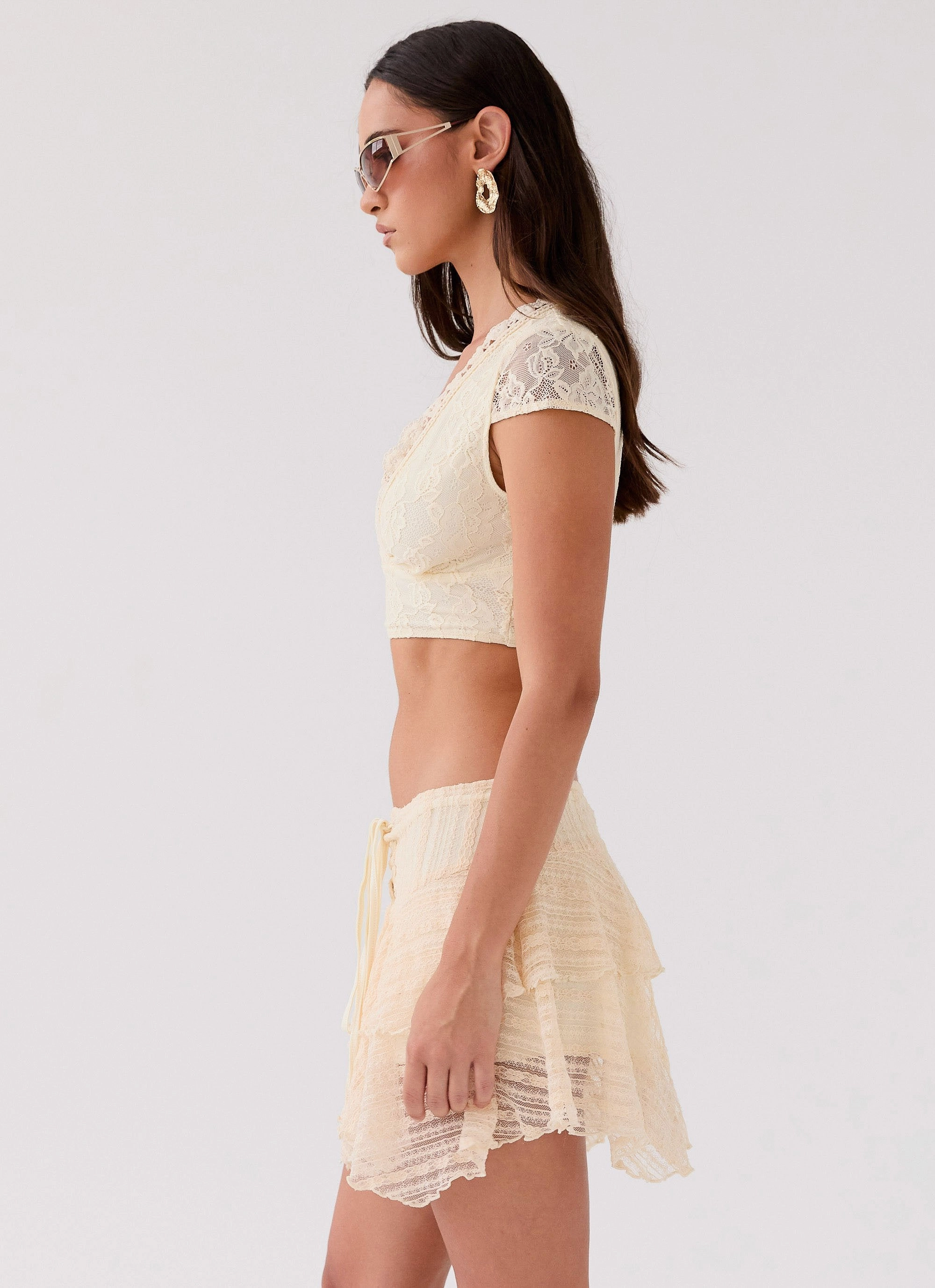 Coconut Cove Mini Skirt - Ivory Core Ease Fashionable Cut