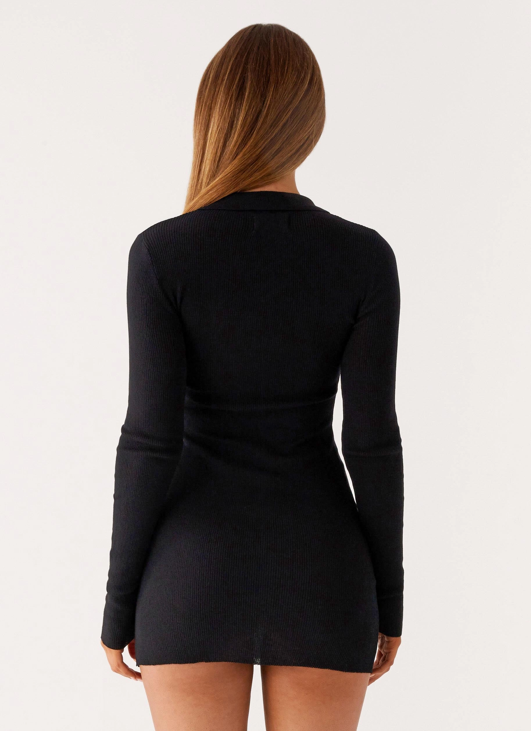 Machine-washable Daywear Mood Off Duty Polo Dress - Black
