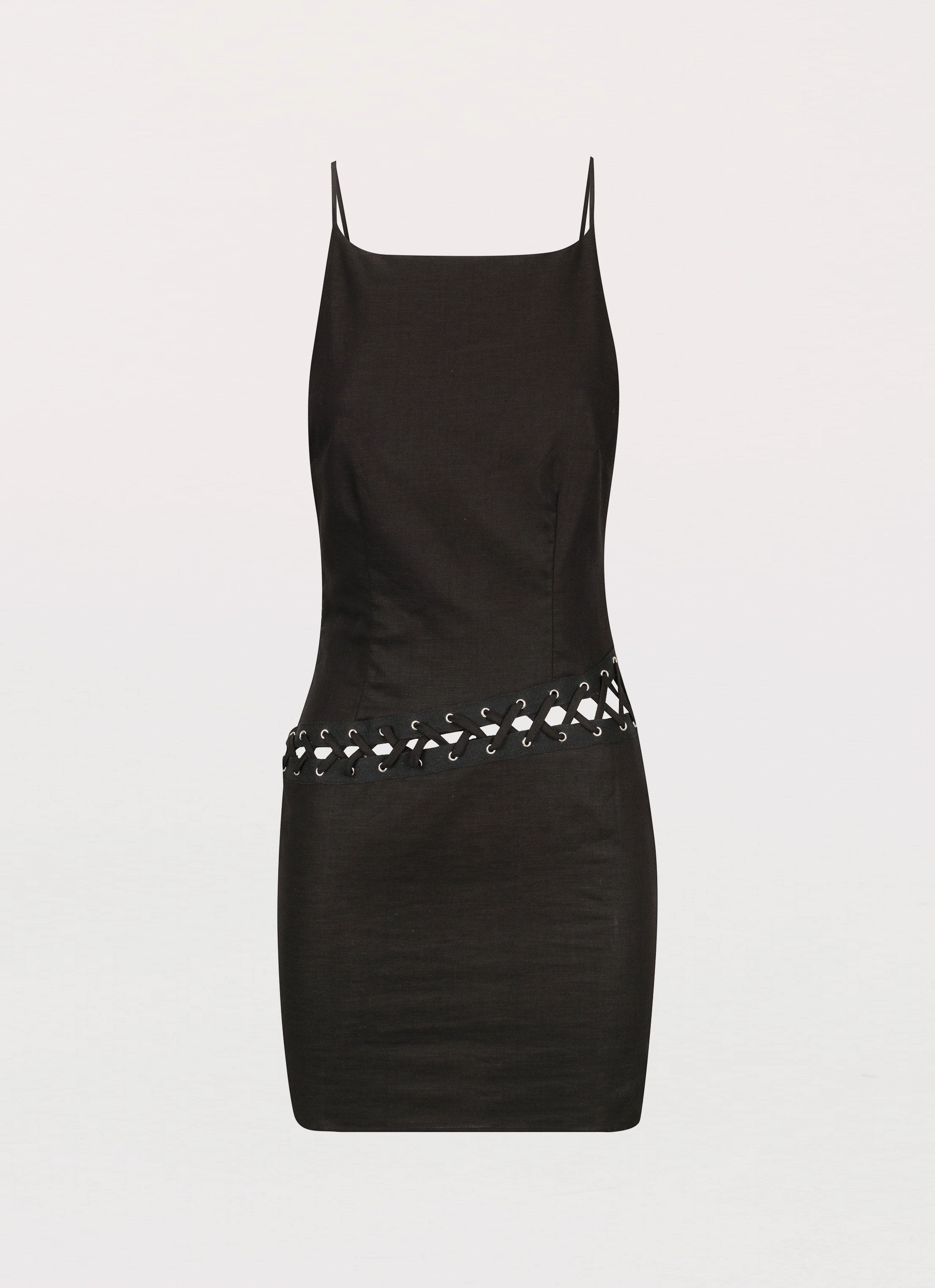 Smart and Relaxed Perfect Always Linen Mini Dress - Black