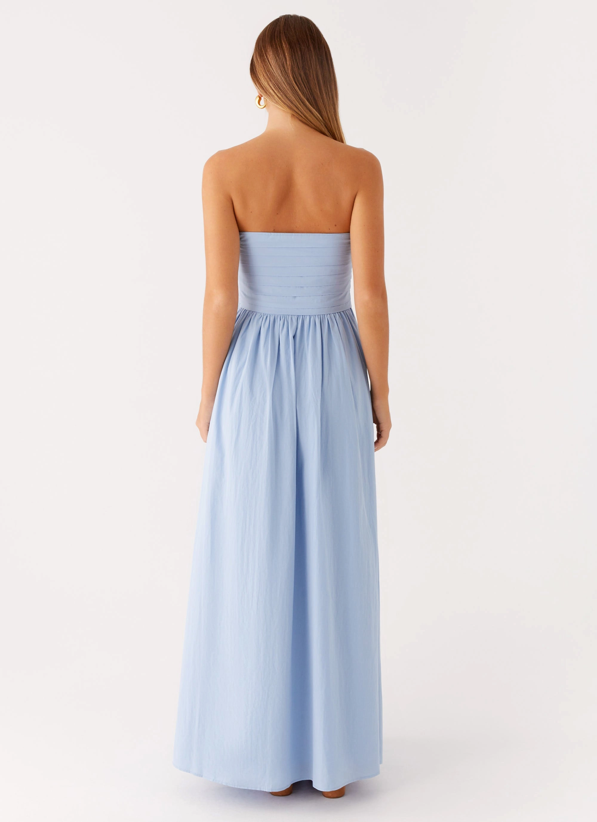 Pastel-Tone Tamia Maxi Dress - Blue