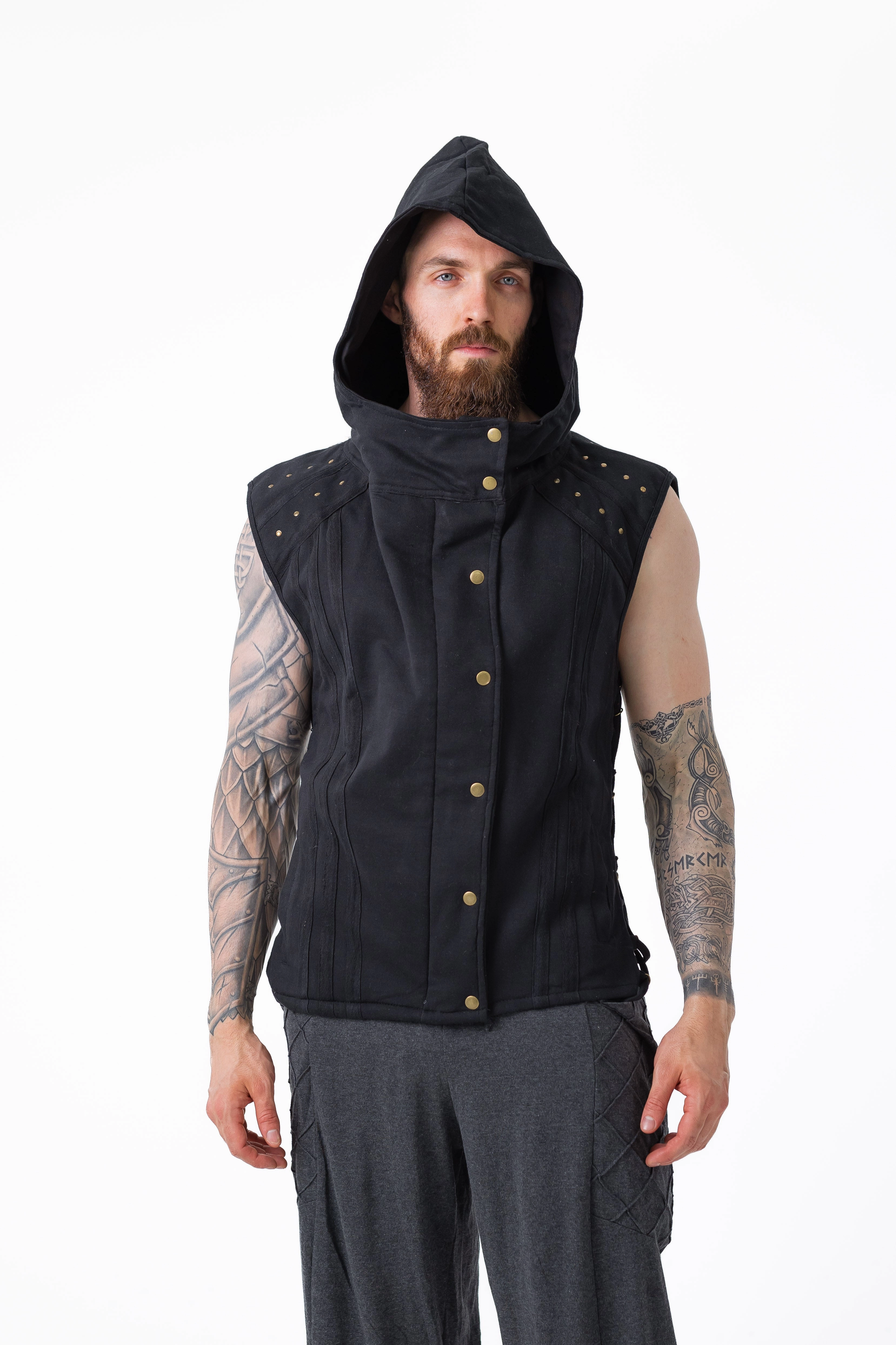 Tailored Placket Cozy Knit Trickster Vest V2