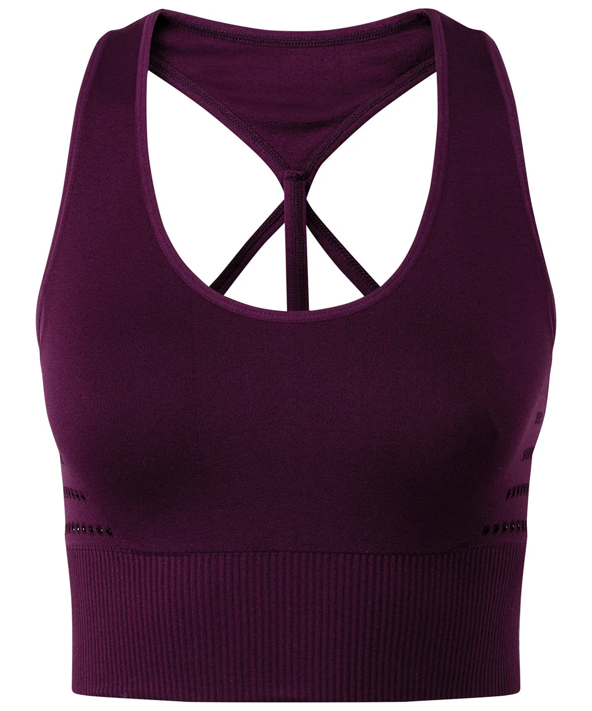 TriDri® seamless 3D fit multi-sport reveal sports bra | Black