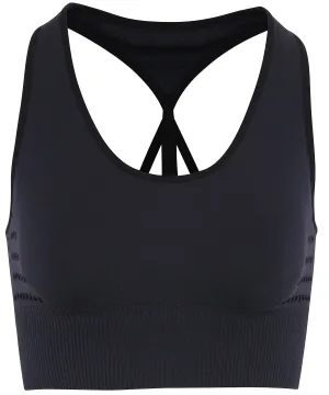 TriDri® seamless 3D fit multi-sport reveal sports bra | Black